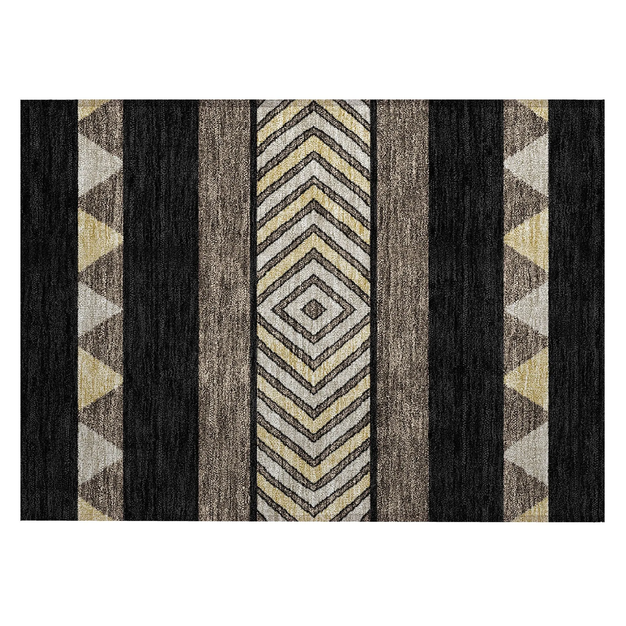 Machine Washable Indoor/ Outdoor Global Boho Chantille Rug