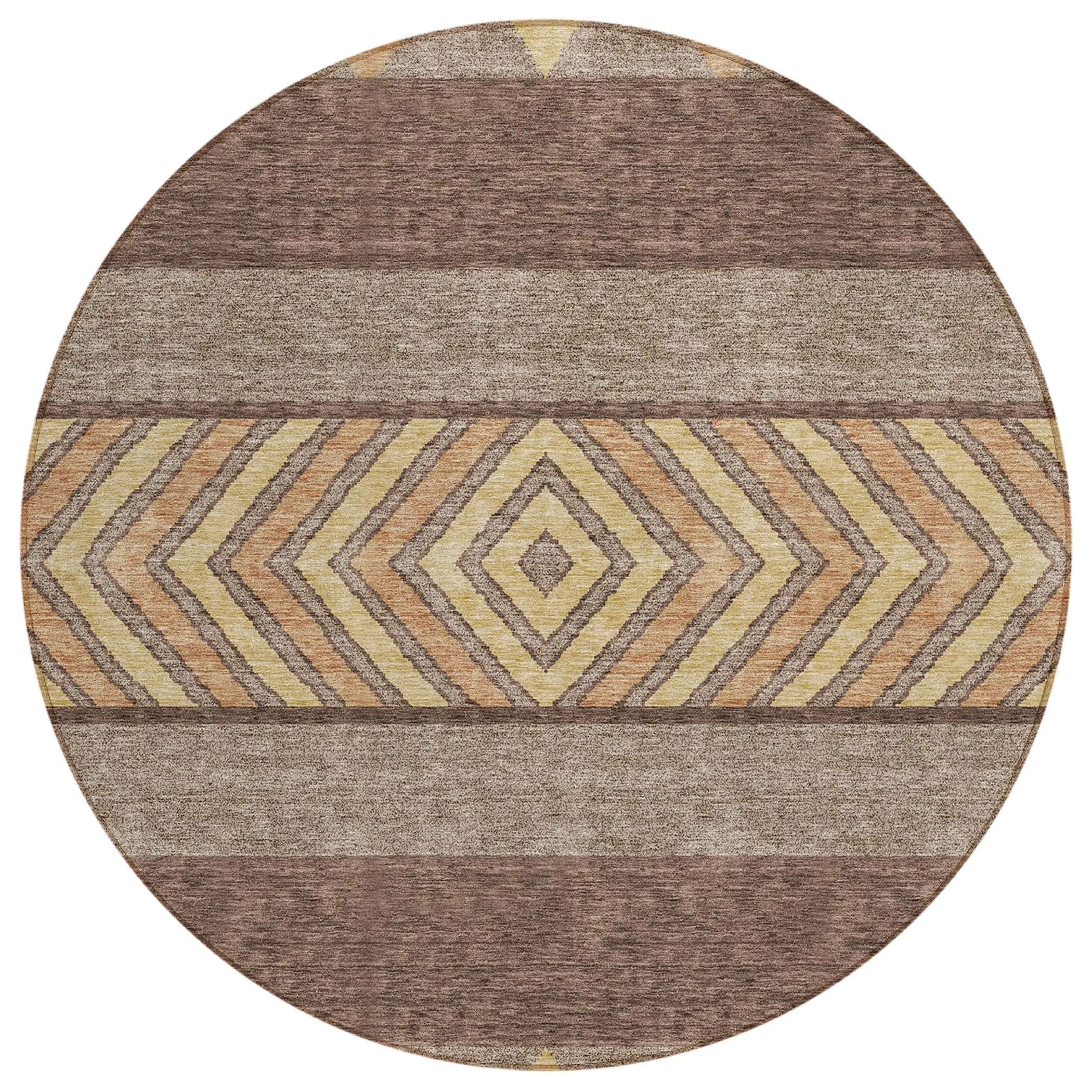 Machine Washable Indoor/ Outdoor Global Boho Chantille Rug