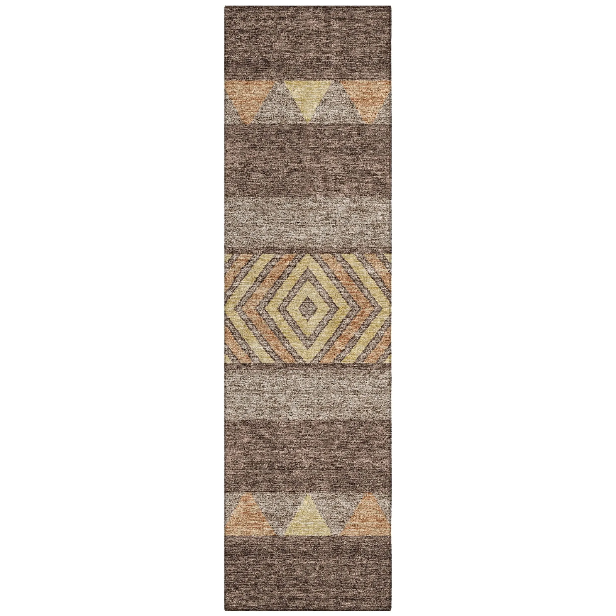 Machine Washable Indoor/ Outdoor Global Boho Chantille Rug