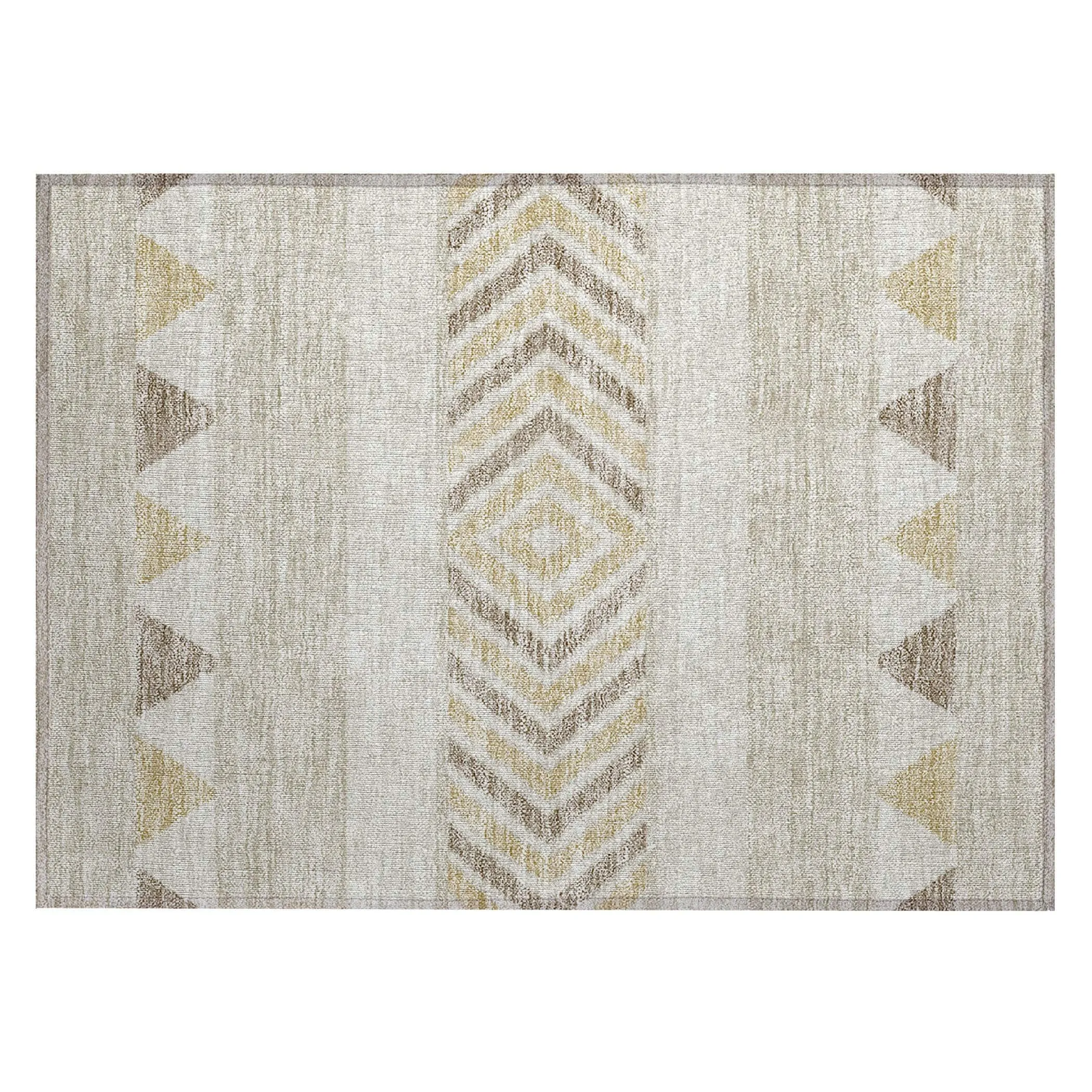 Machine Washable Indoor/ Outdoor Global Boho Chantille Rug