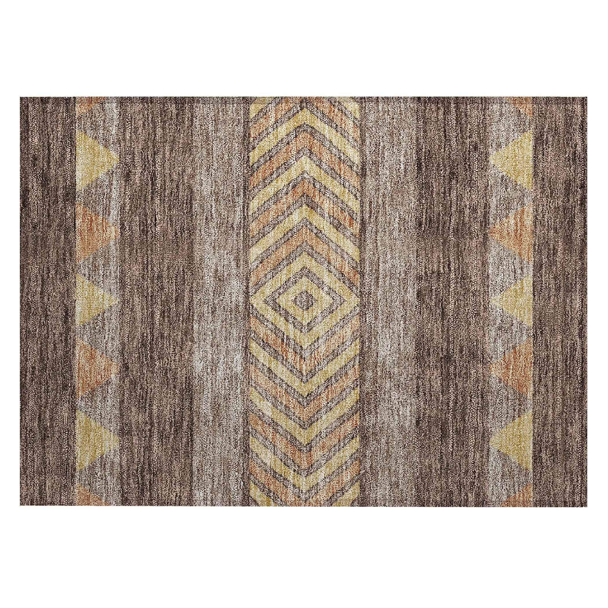 Machine Washable Indoor/ Outdoor Global Boho Chantille Rug