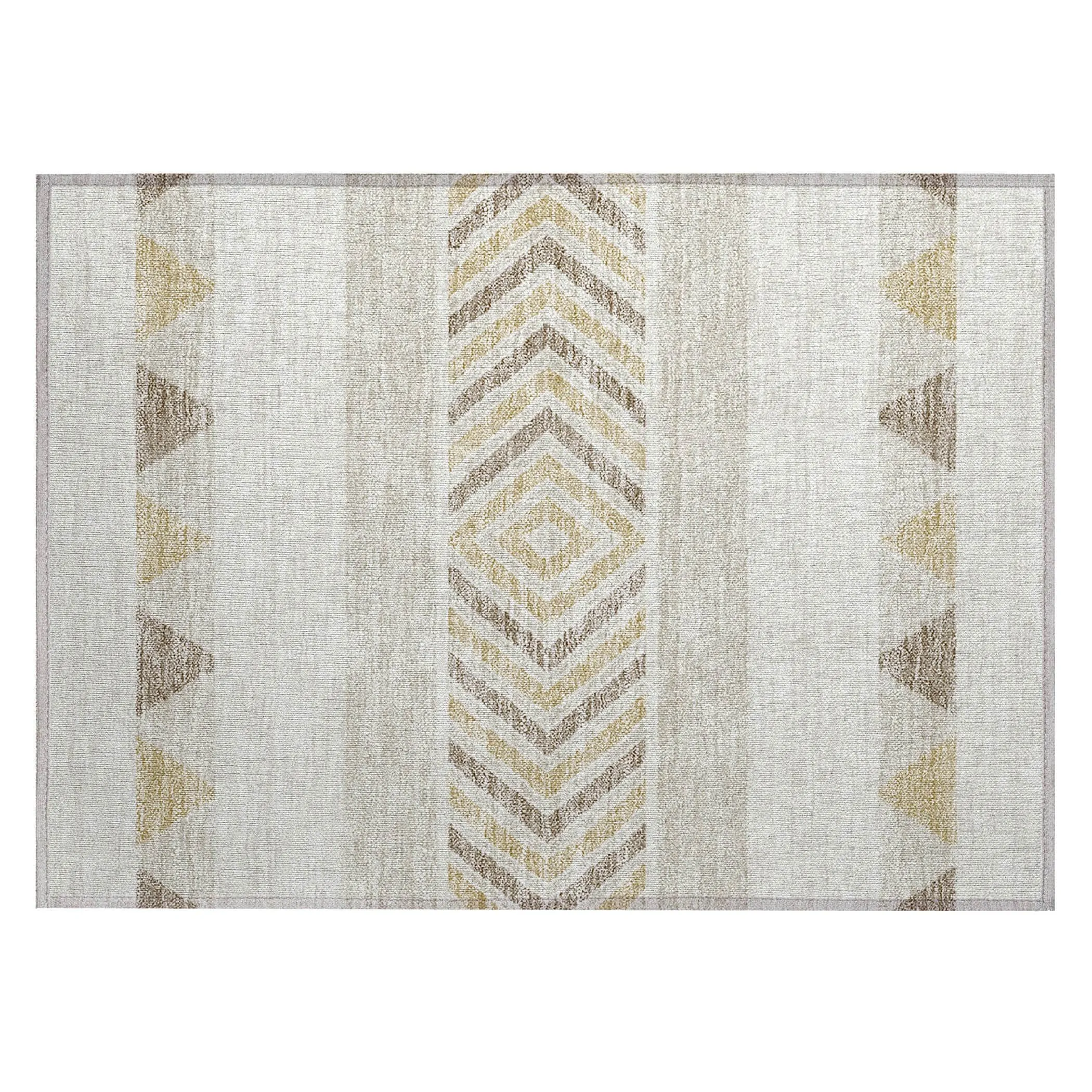 Machine Washable Indoor/ Outdoor Global Boho Chantille Rug