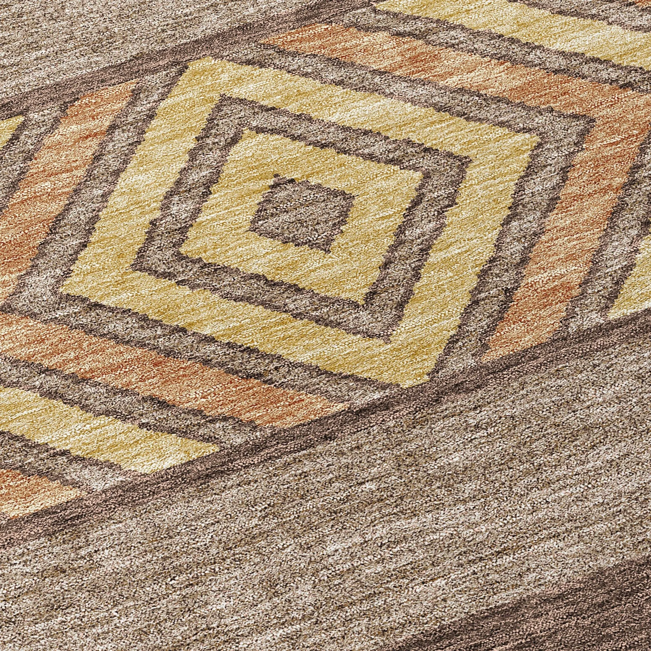 Machine Washable Indoor/ Outdoor Global Boho Chantille Rug
