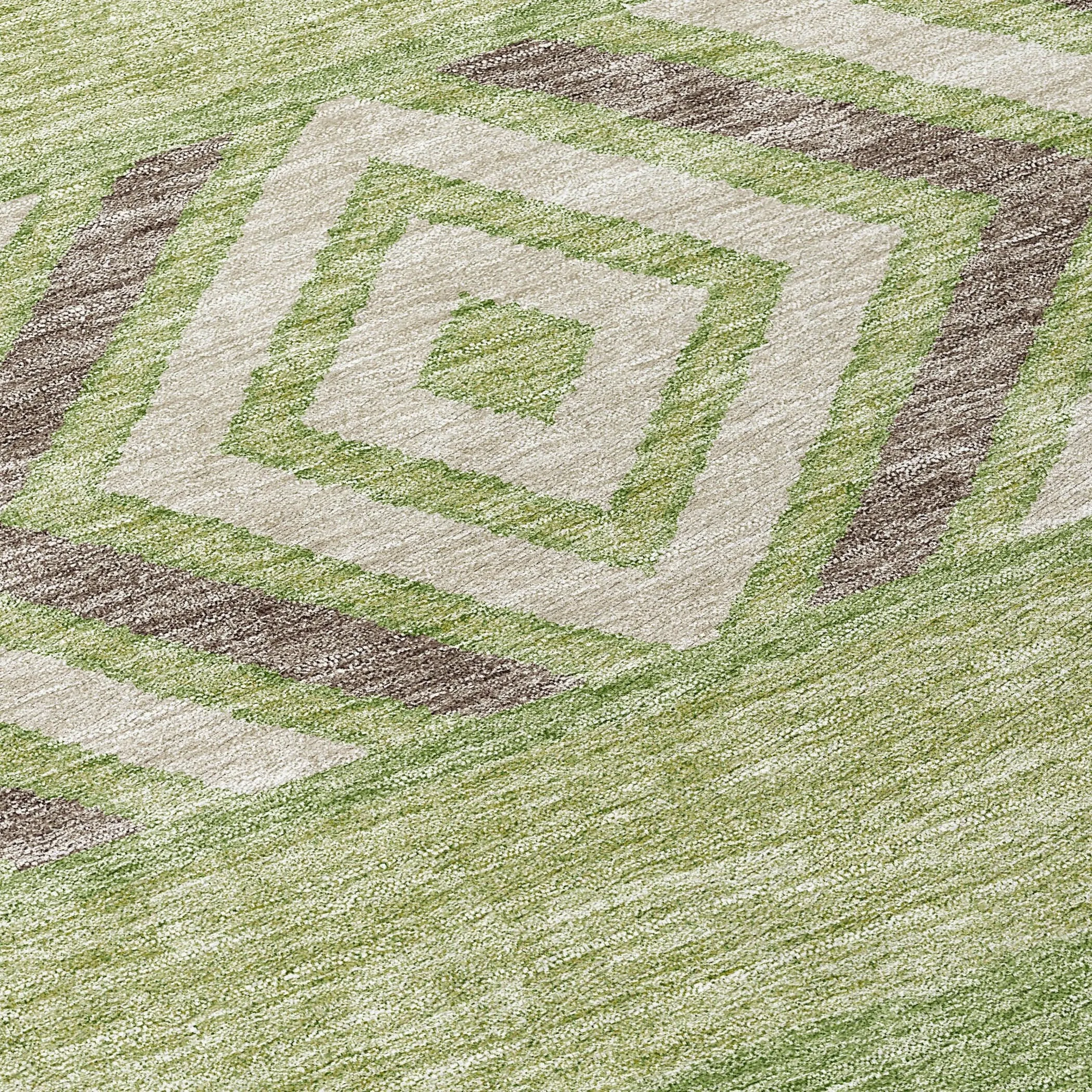 Machine Washable Indoor/ Outdoor Global Boho Chantille Rug