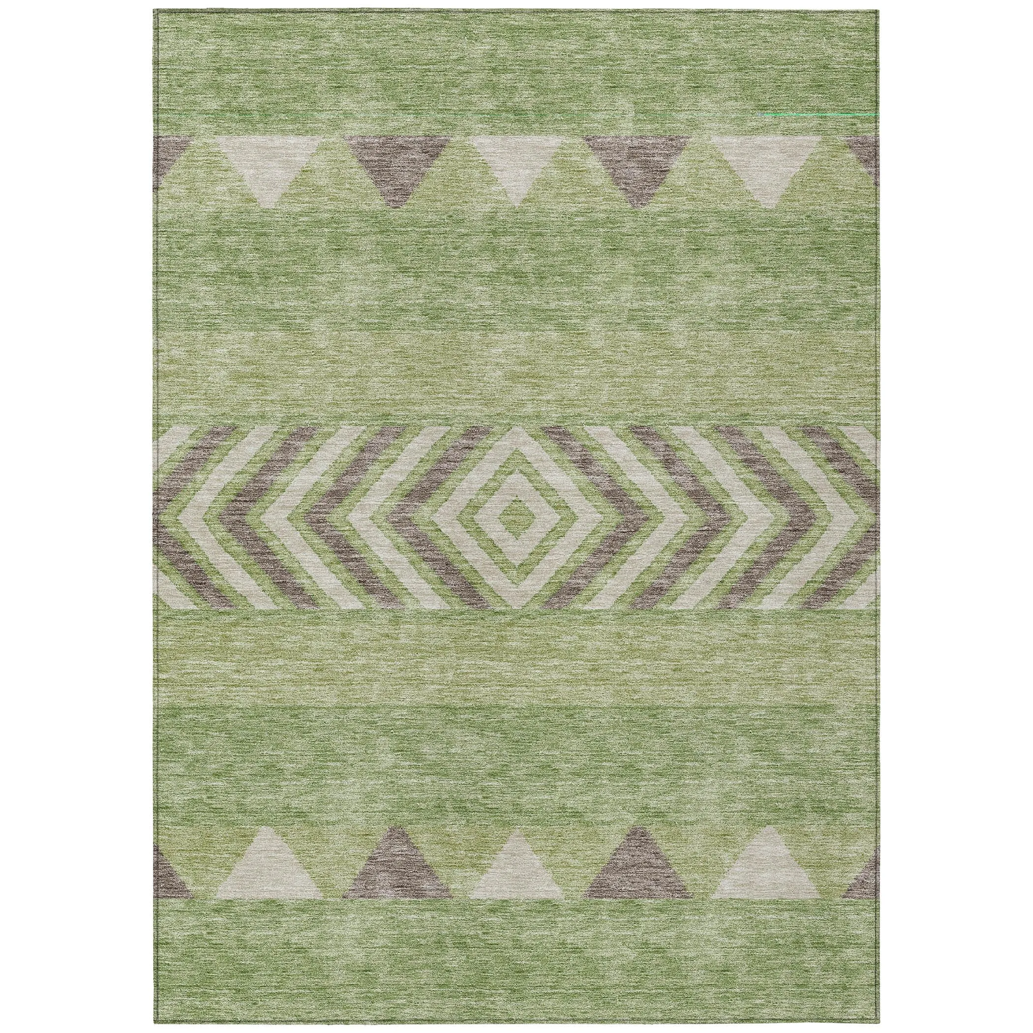 Machine Washable Indoor/ Outdoor Global Boho Chantille Rug
