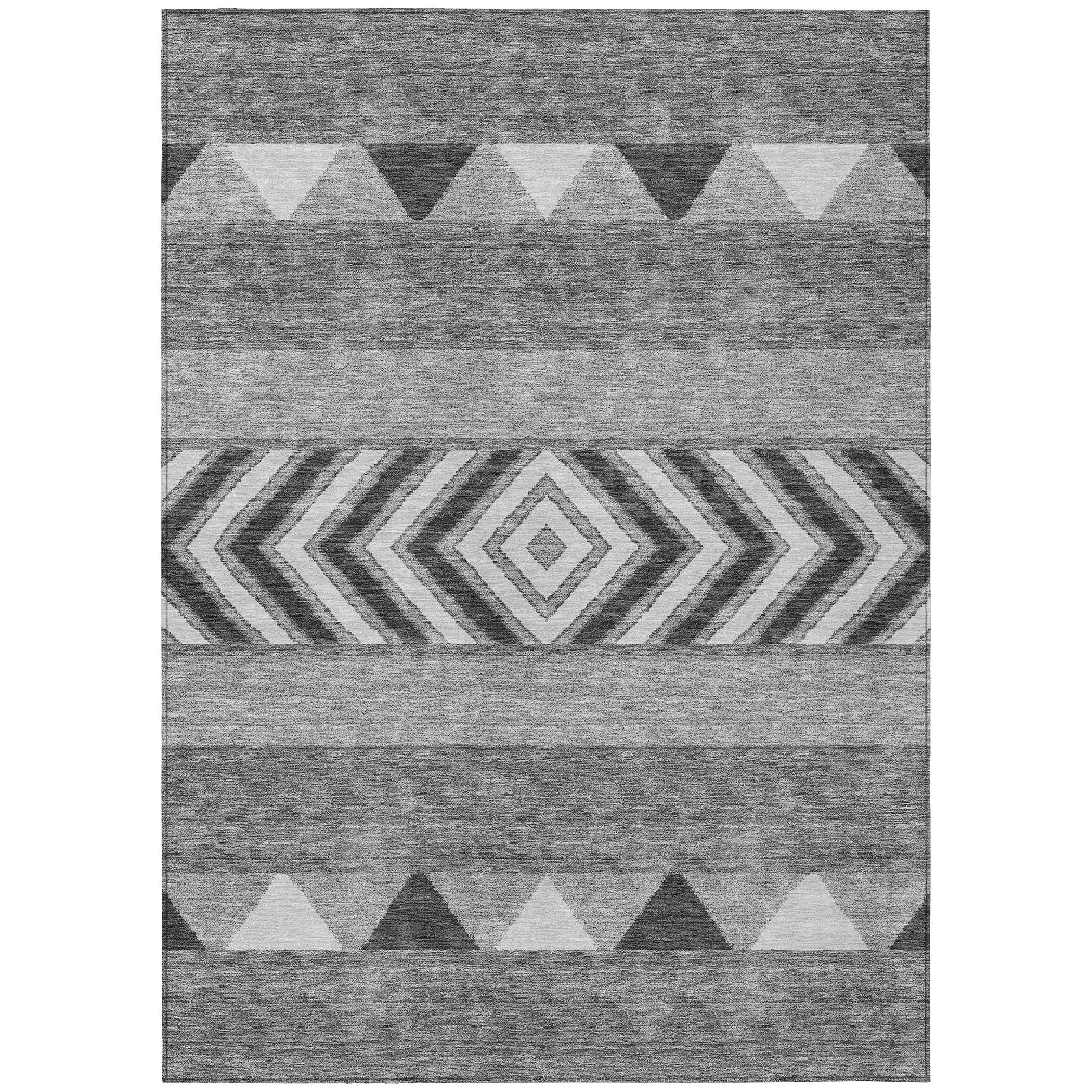 Machine Washable Indoor/ Outdoor Global Boho Chantille Rug