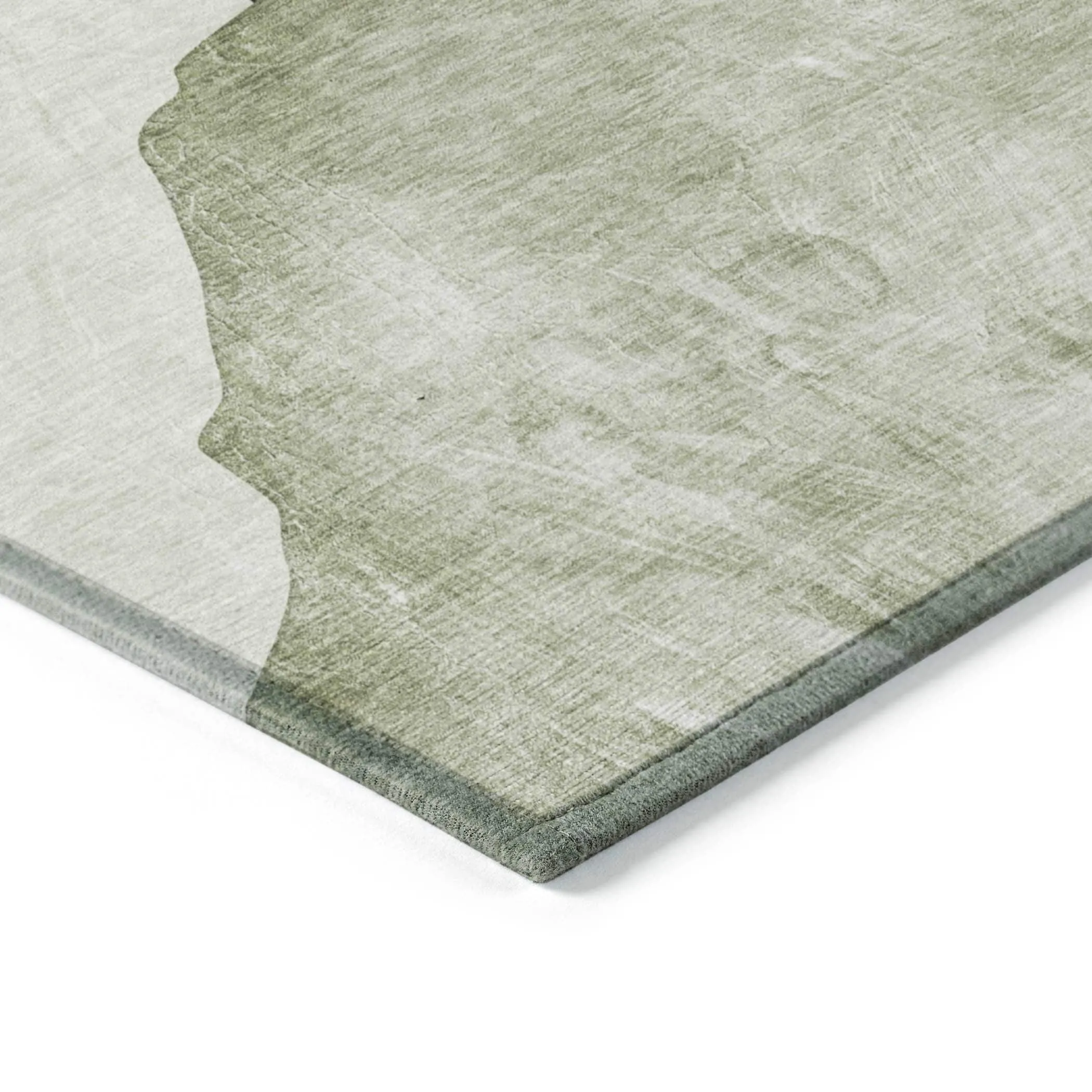 Machine Washable Indoor/ Outdoor Modern Abstract Chantille Rug