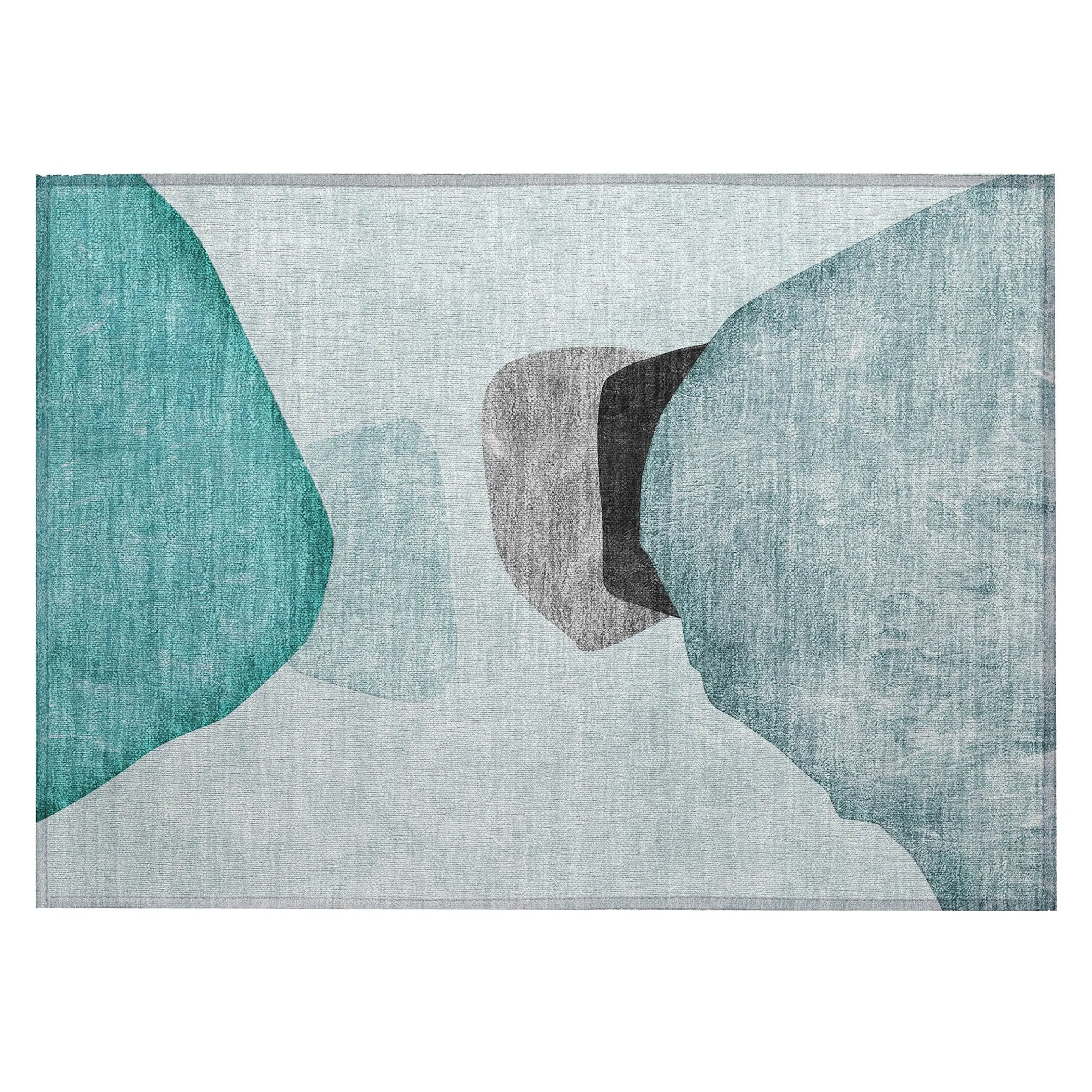 Machine Washable Indoor/ Outdoor Modern Abstract Chantille Rug