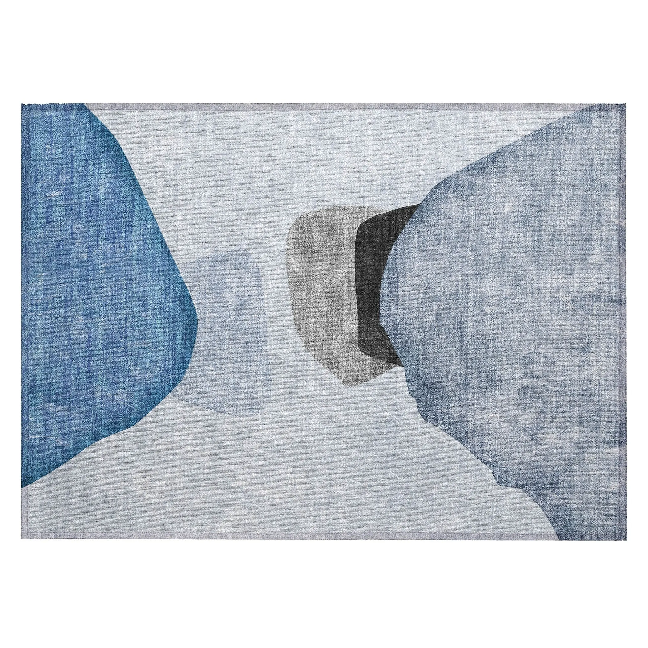 Machine Washable Indoor/ Outdoor Modern Abstract Chantille Rug
