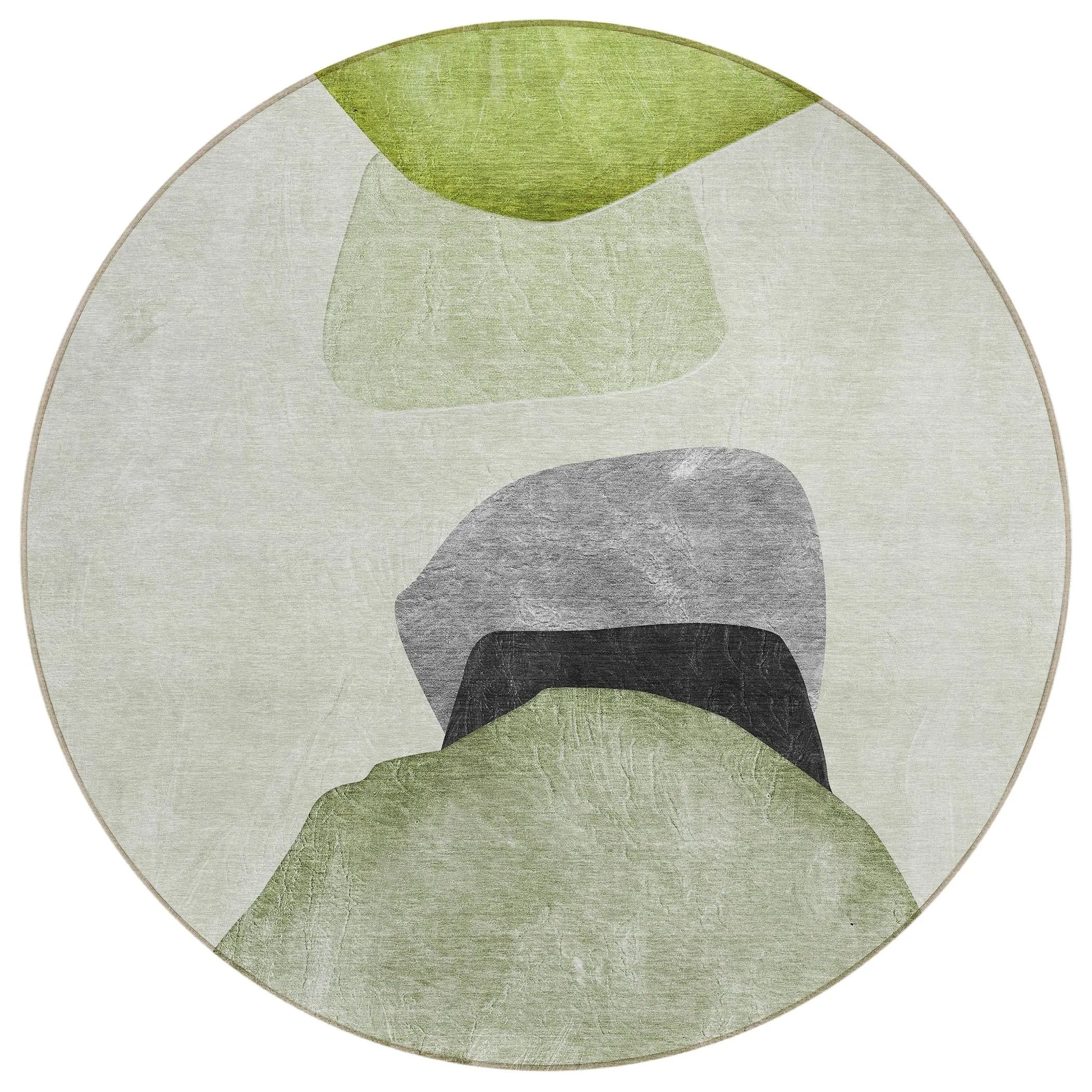 Machine Washable Indoor/ Outdoor Modern Abstract Chantille Rug