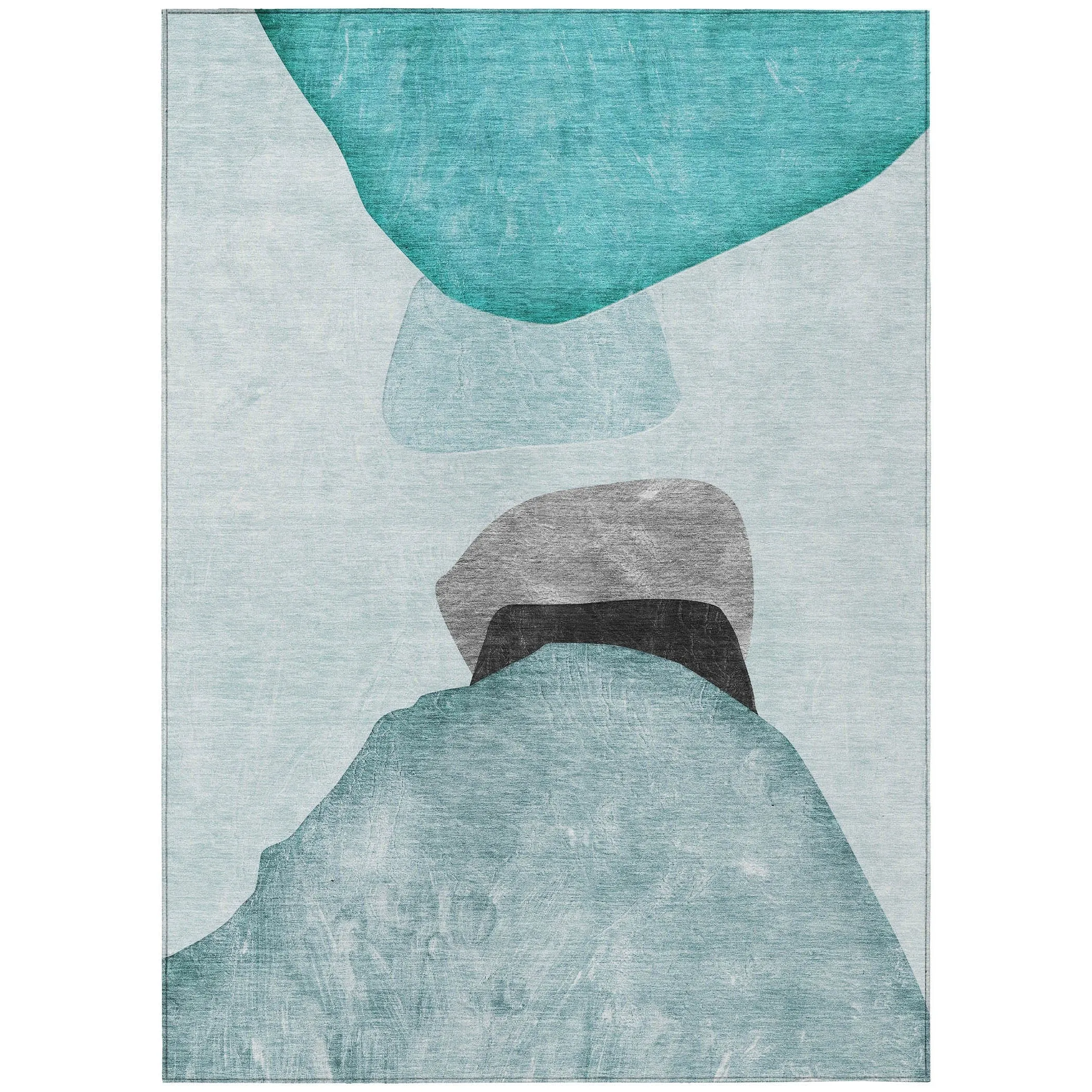 Machine Washable Indoor/ Outdoor Modern Abstract Chantille Rug