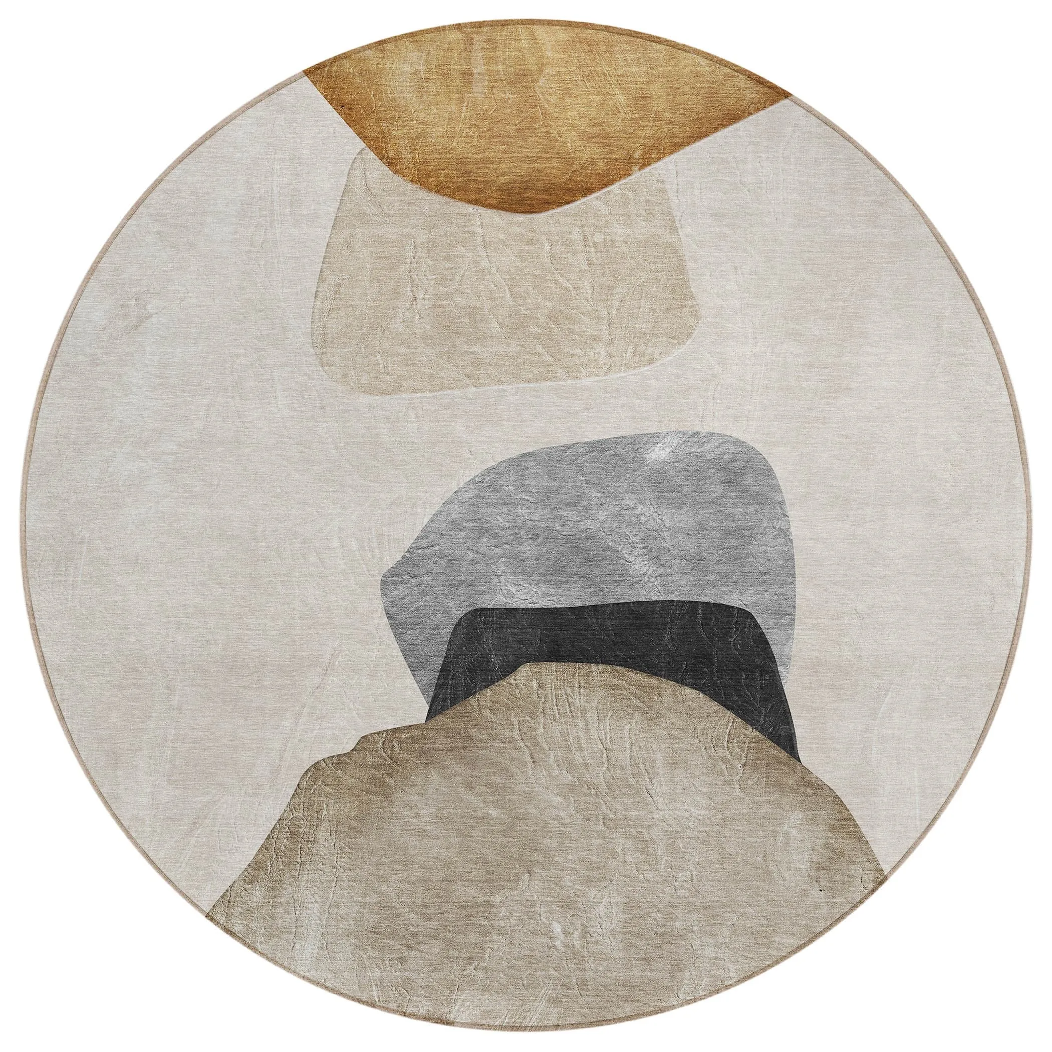 Machine Washable Indoor/ Outdoor Modern Abstract Chantille Rug