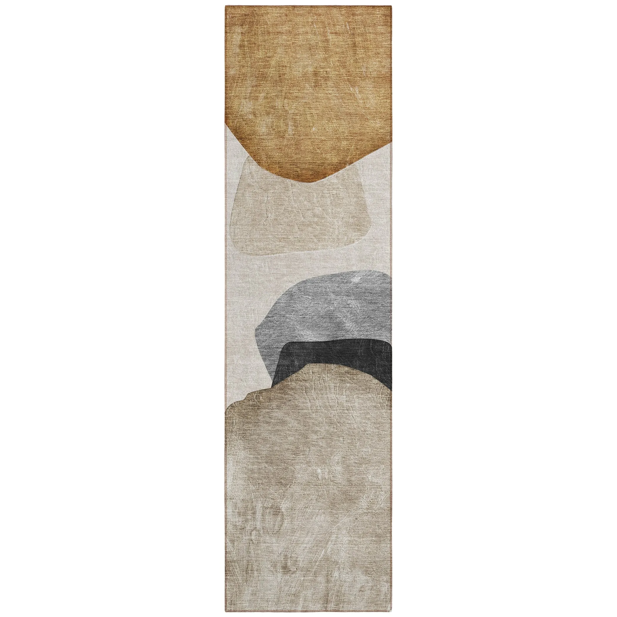 Machine Washable Indoor/ Outdoor Modern Abstract Chantille Rug