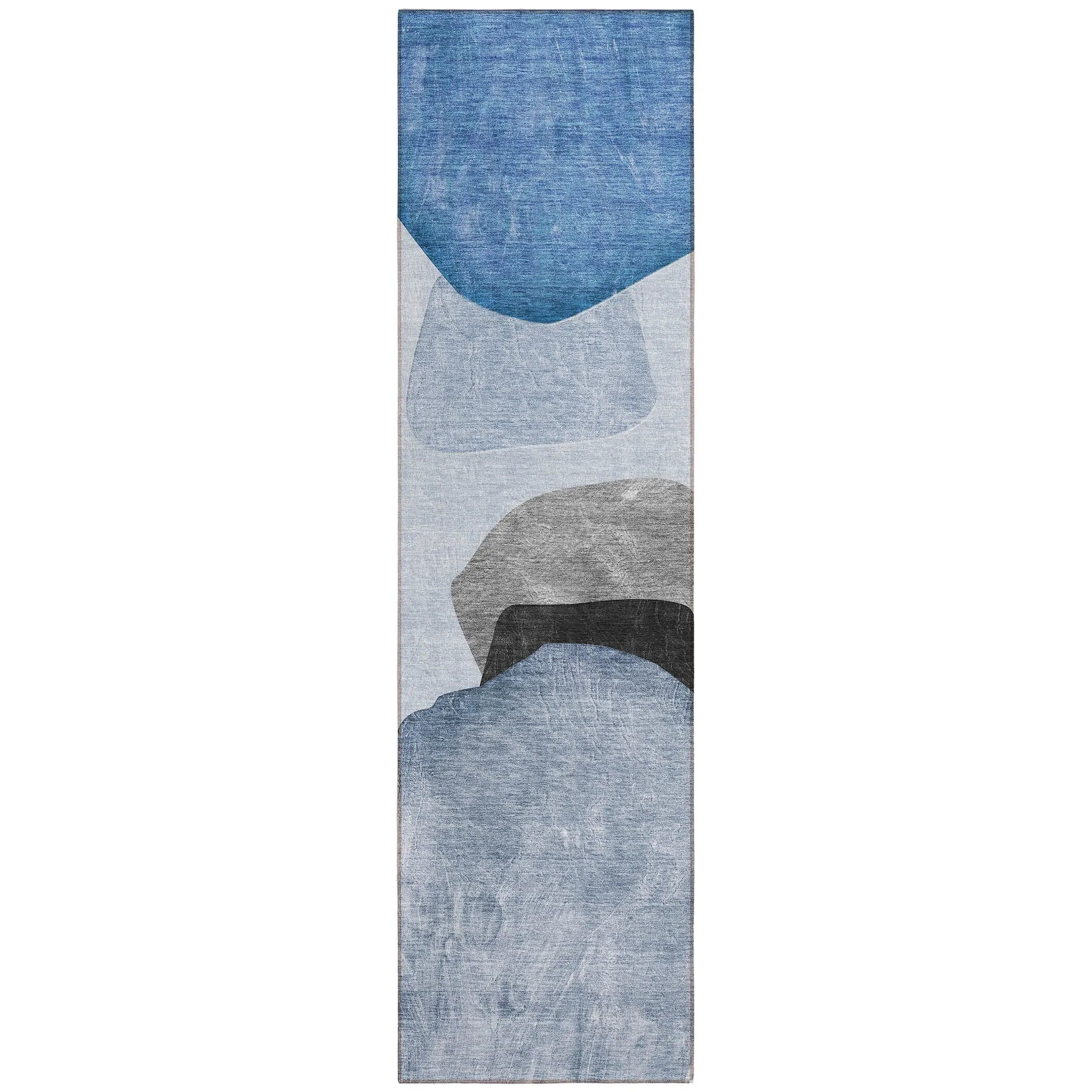 Machine Washable Indoor/ Outdoor Modern Abstract Chantille Rug