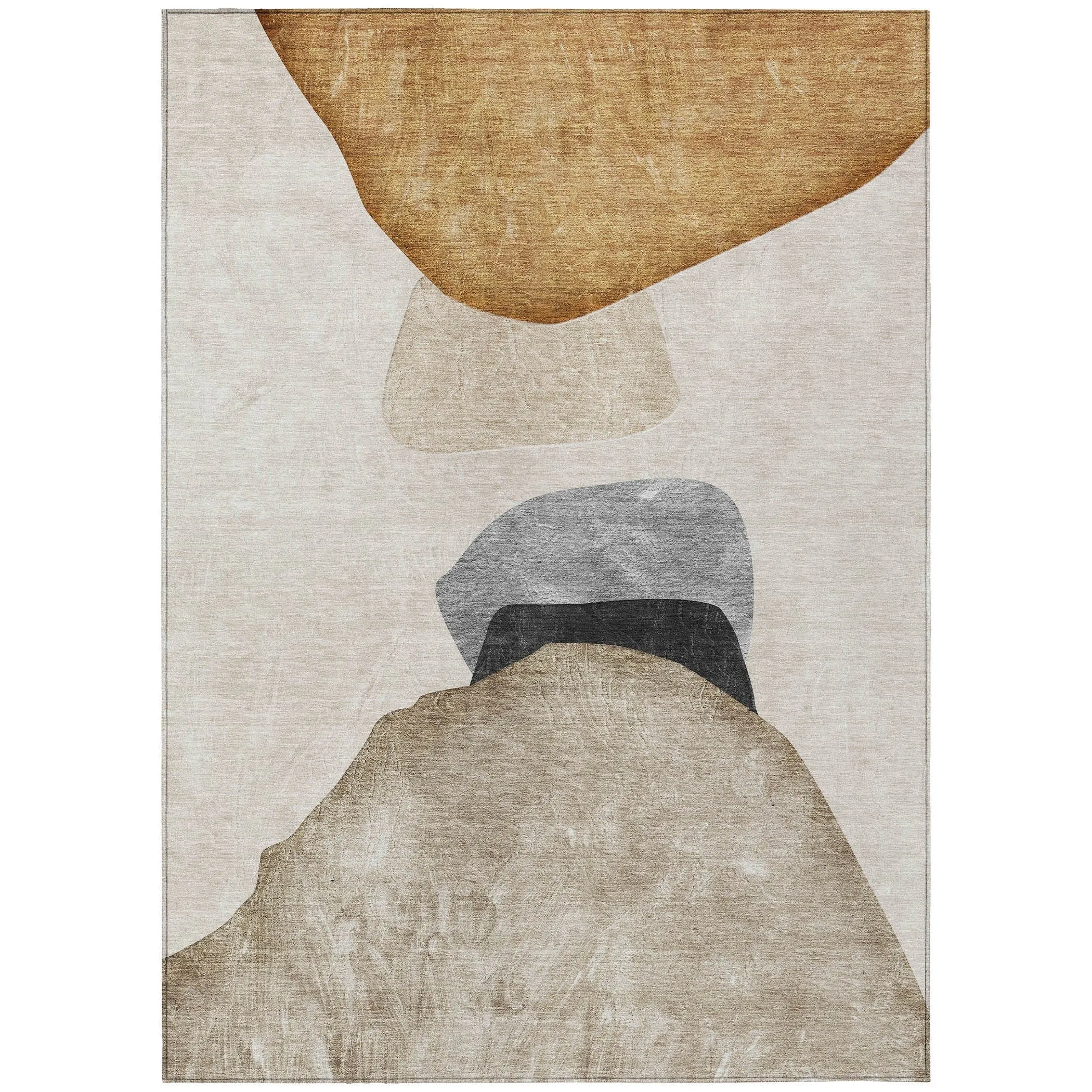 Machine Washable Indoor/ Outdoor Modern Abstract Chantille Rug