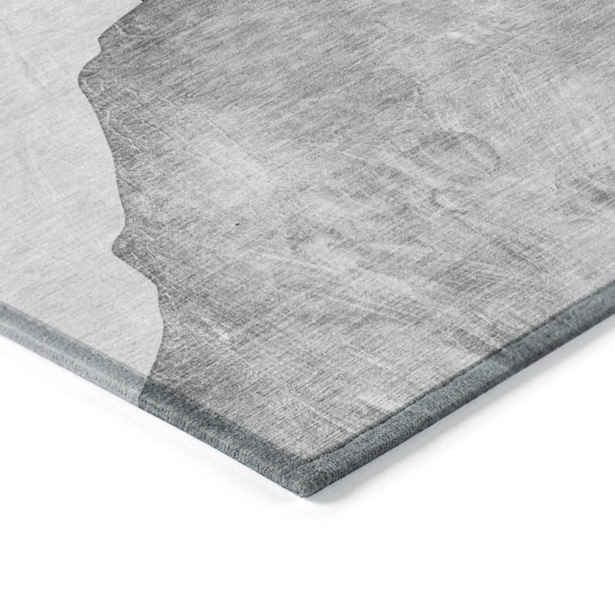 Machine Washable Indoor/ Outdoor Modern Abstract Chantille Rug
