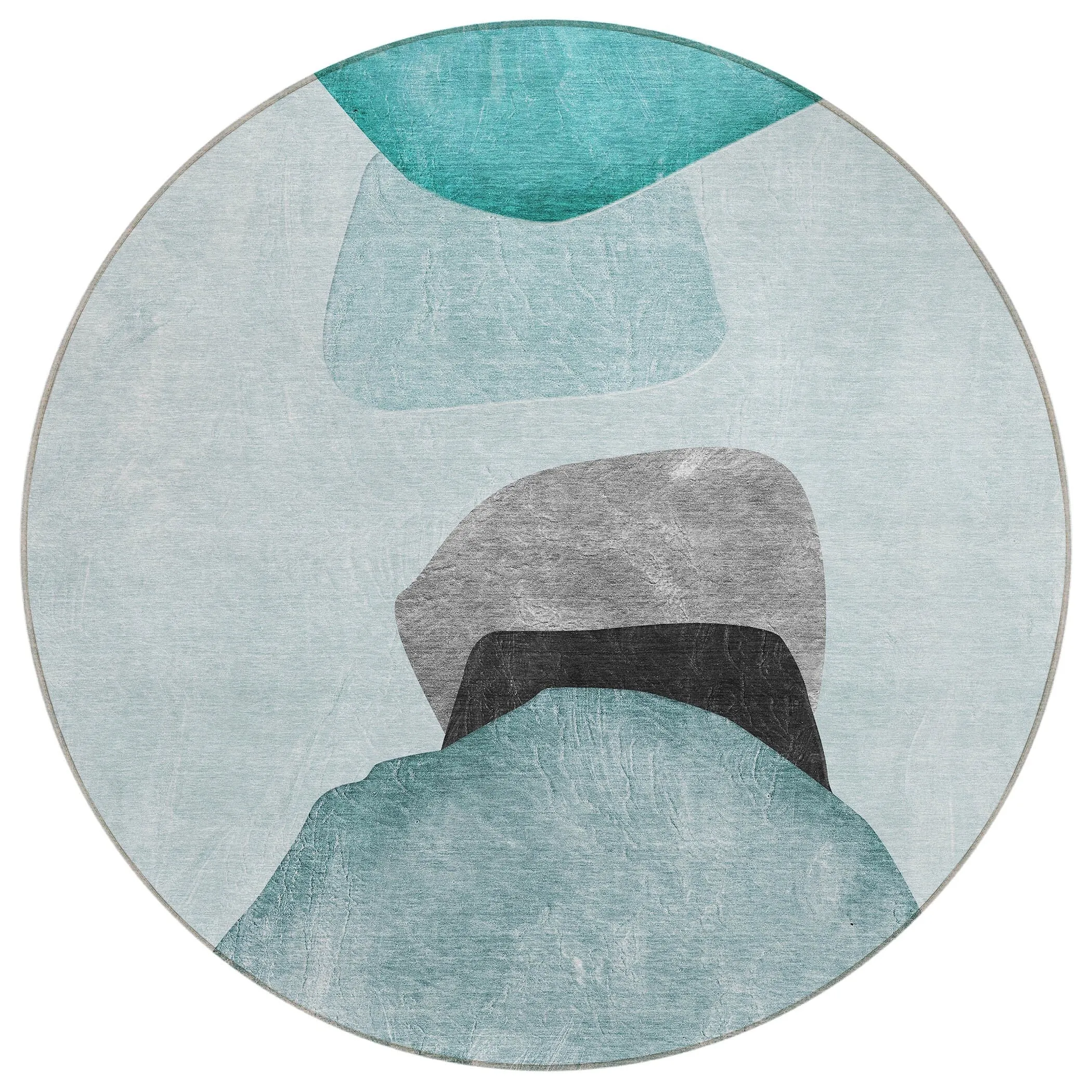 Machine Washable Indoor/ Outdoor Modern Abstract Chantille Rug