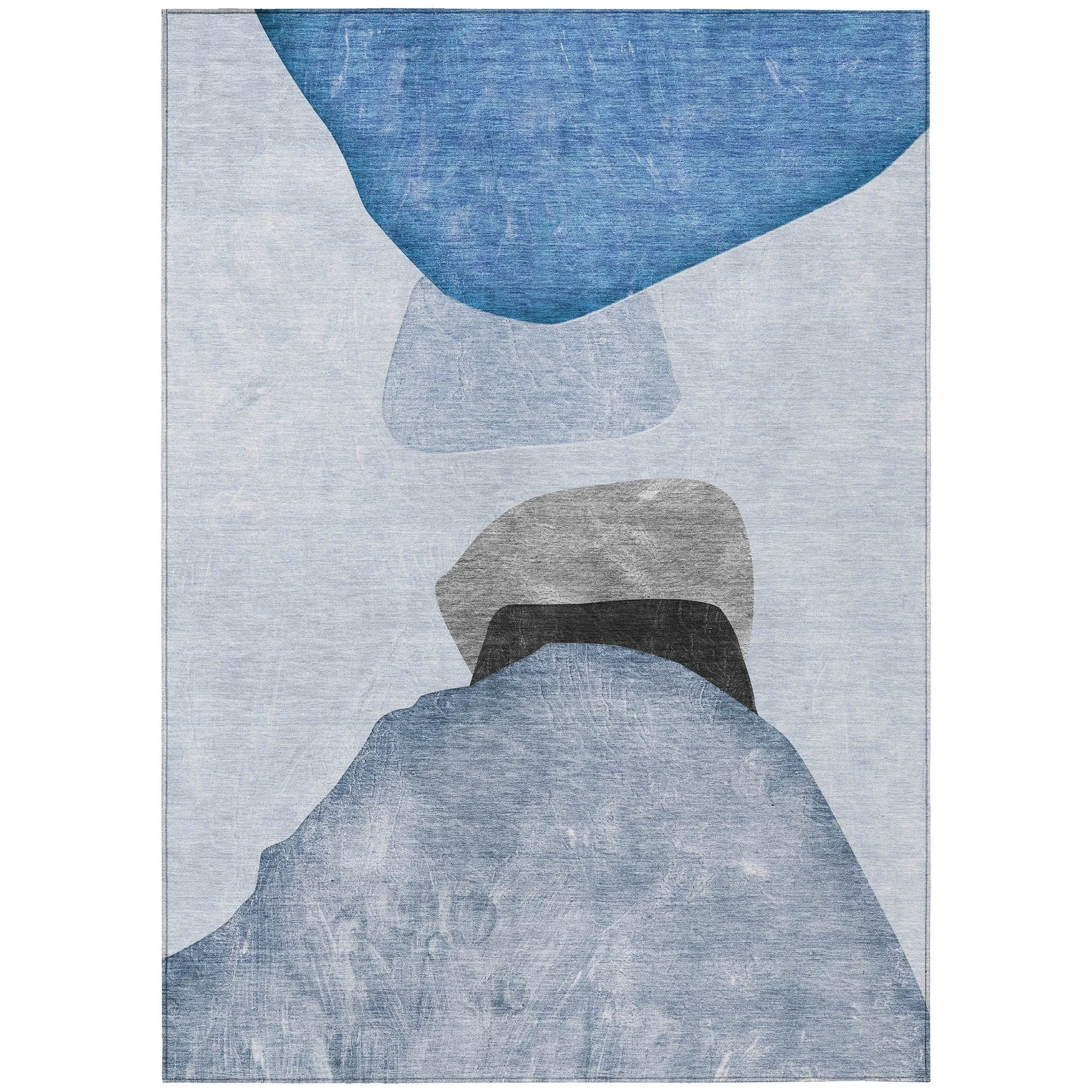 Machine Washable Indoor/ Outdoor Modern Abstract Chantille Rug