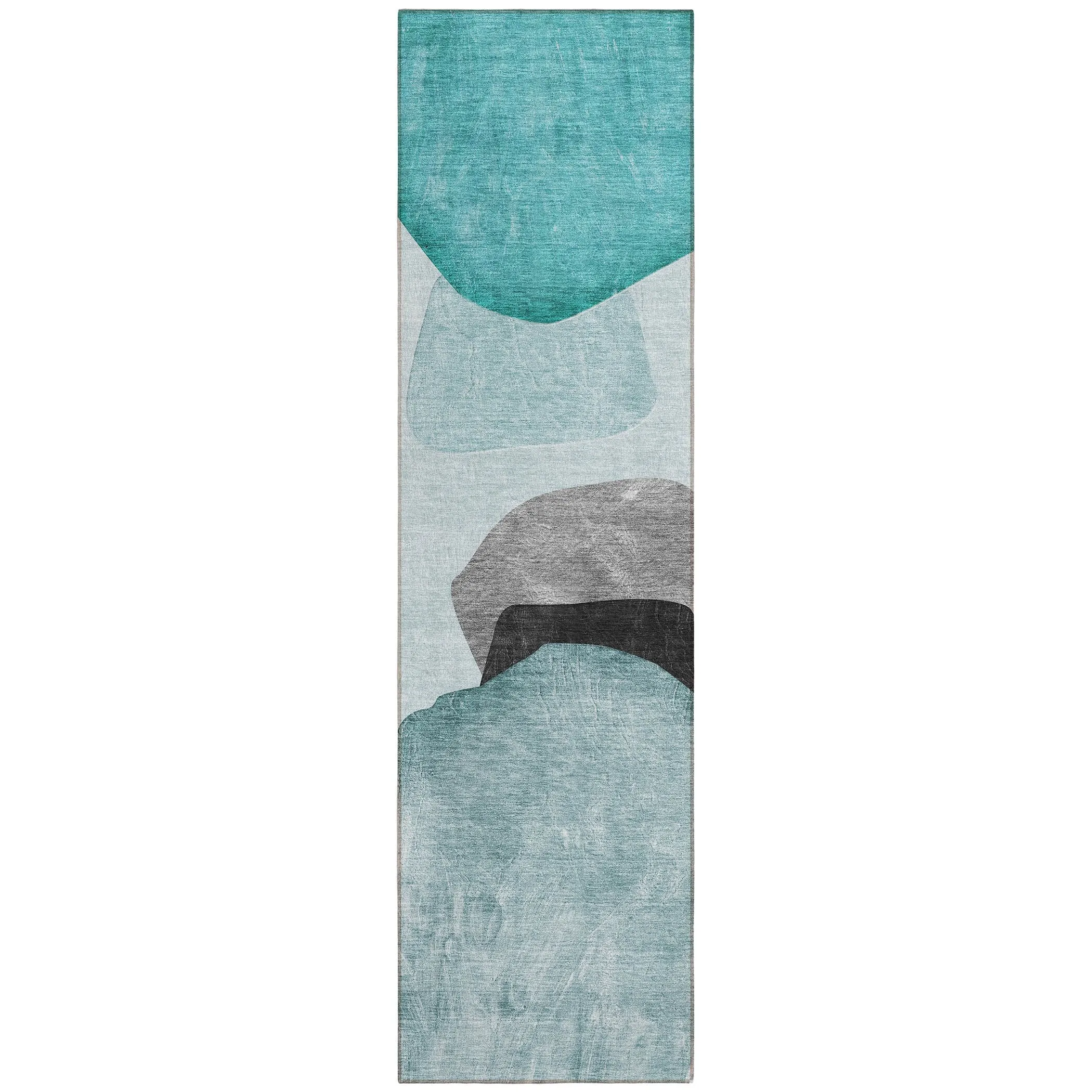 Machine Washable Indoor/ Outdoor Modern Abstract Chantille Rug