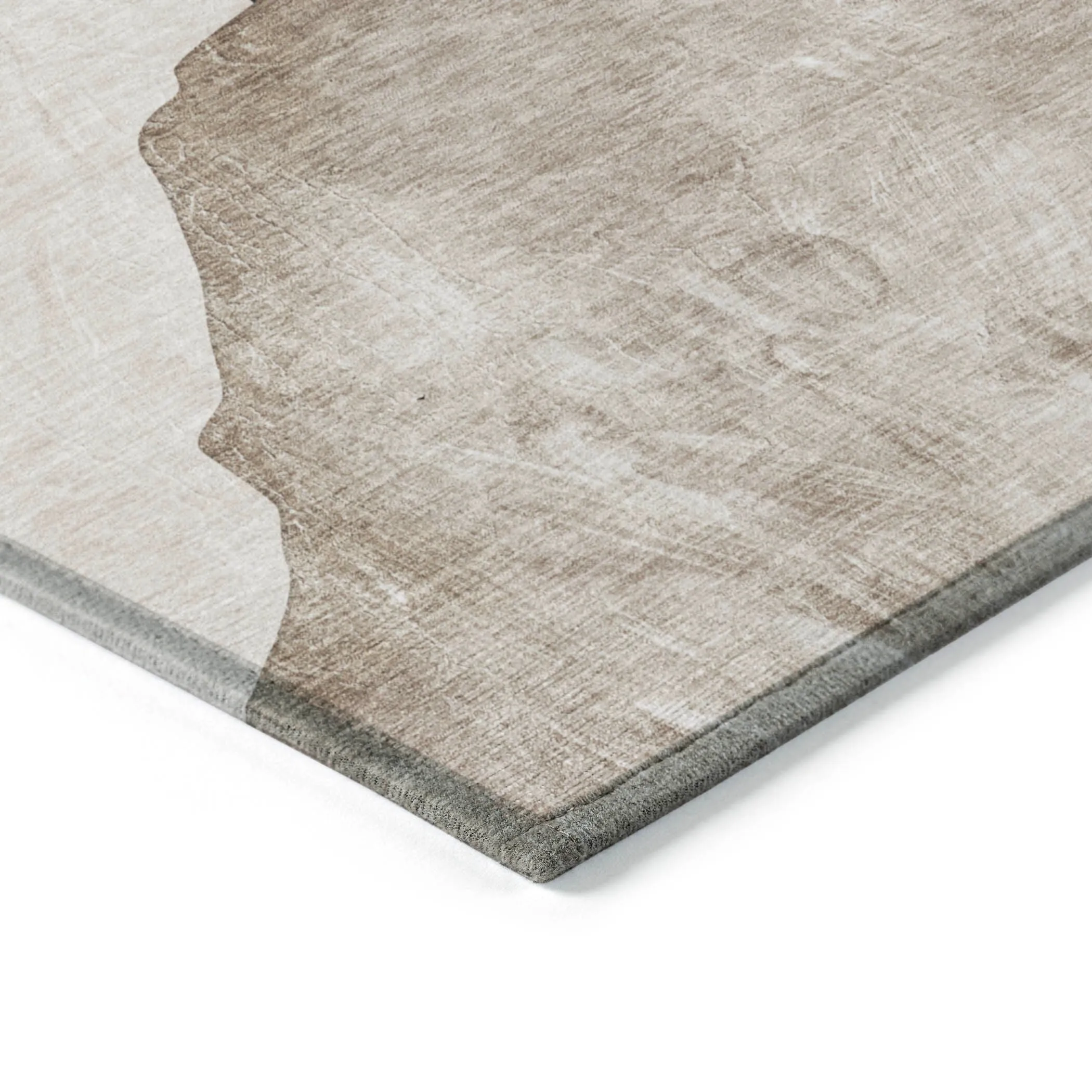 Machine Washable Indoor/ Outdoor Modern Abstract Chantille Rug