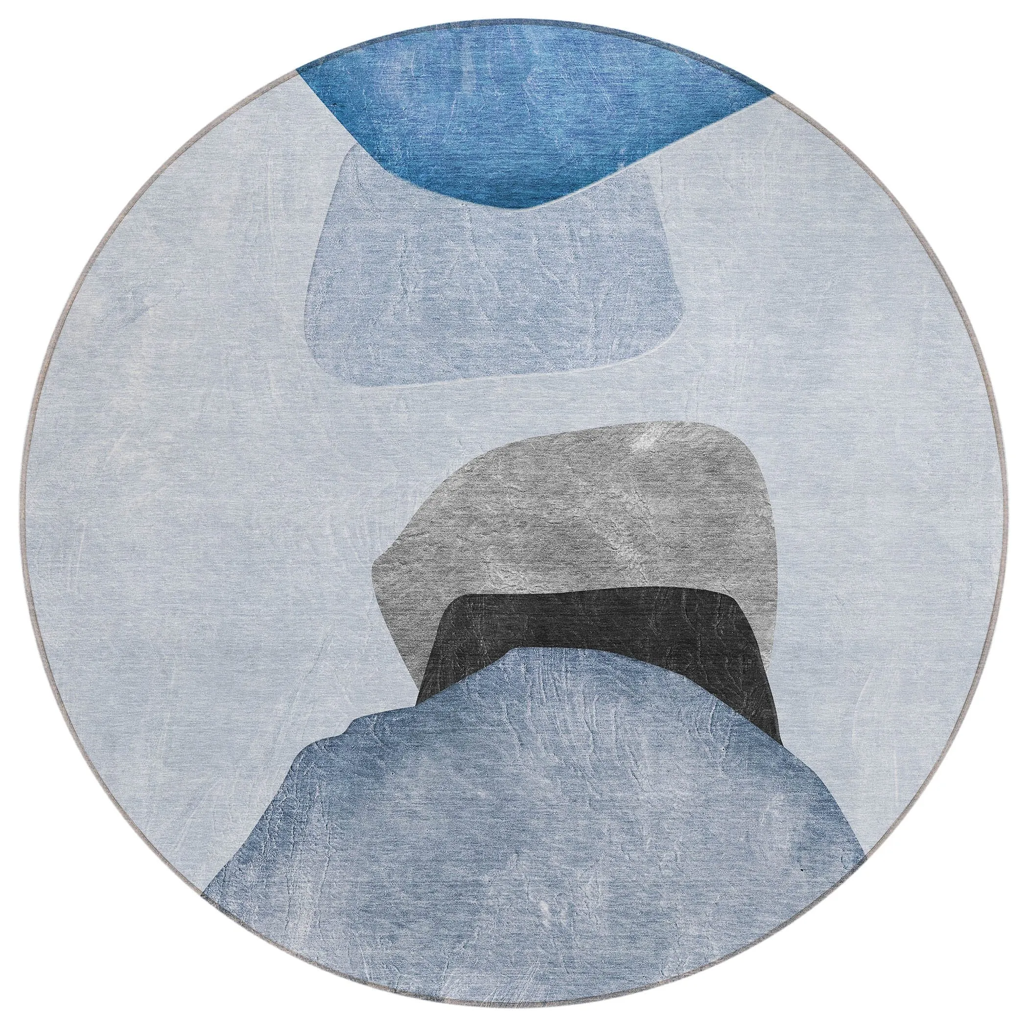 Machine Washable Indoor/ Outdoor Modern Abstract Chantille Rug