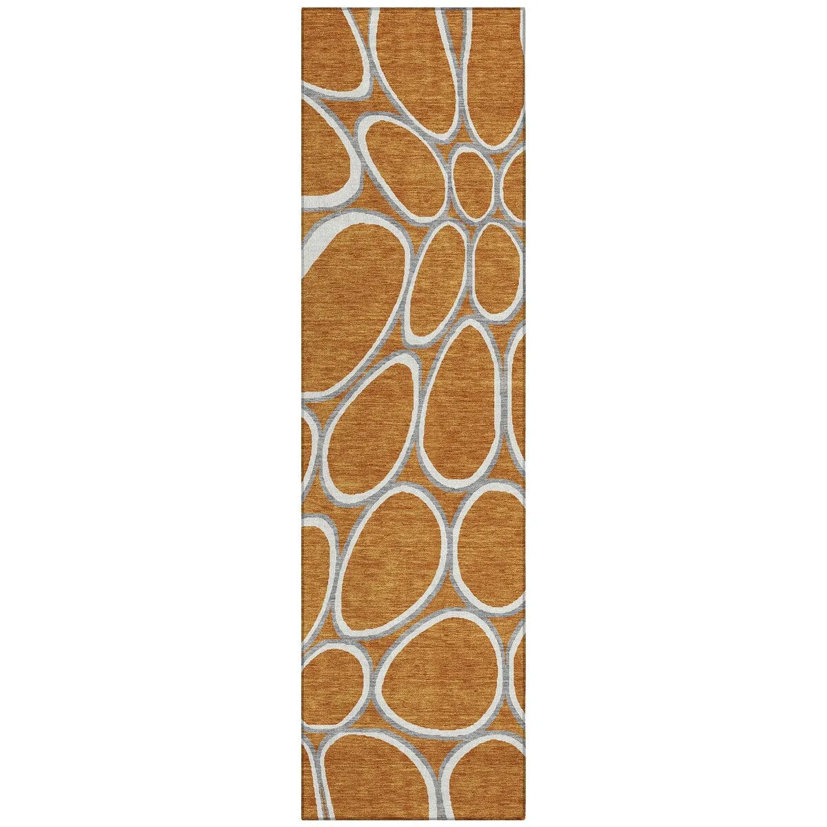 Machine Washable Indoor/ Outdoor Modern Bubbles Chantille Rug