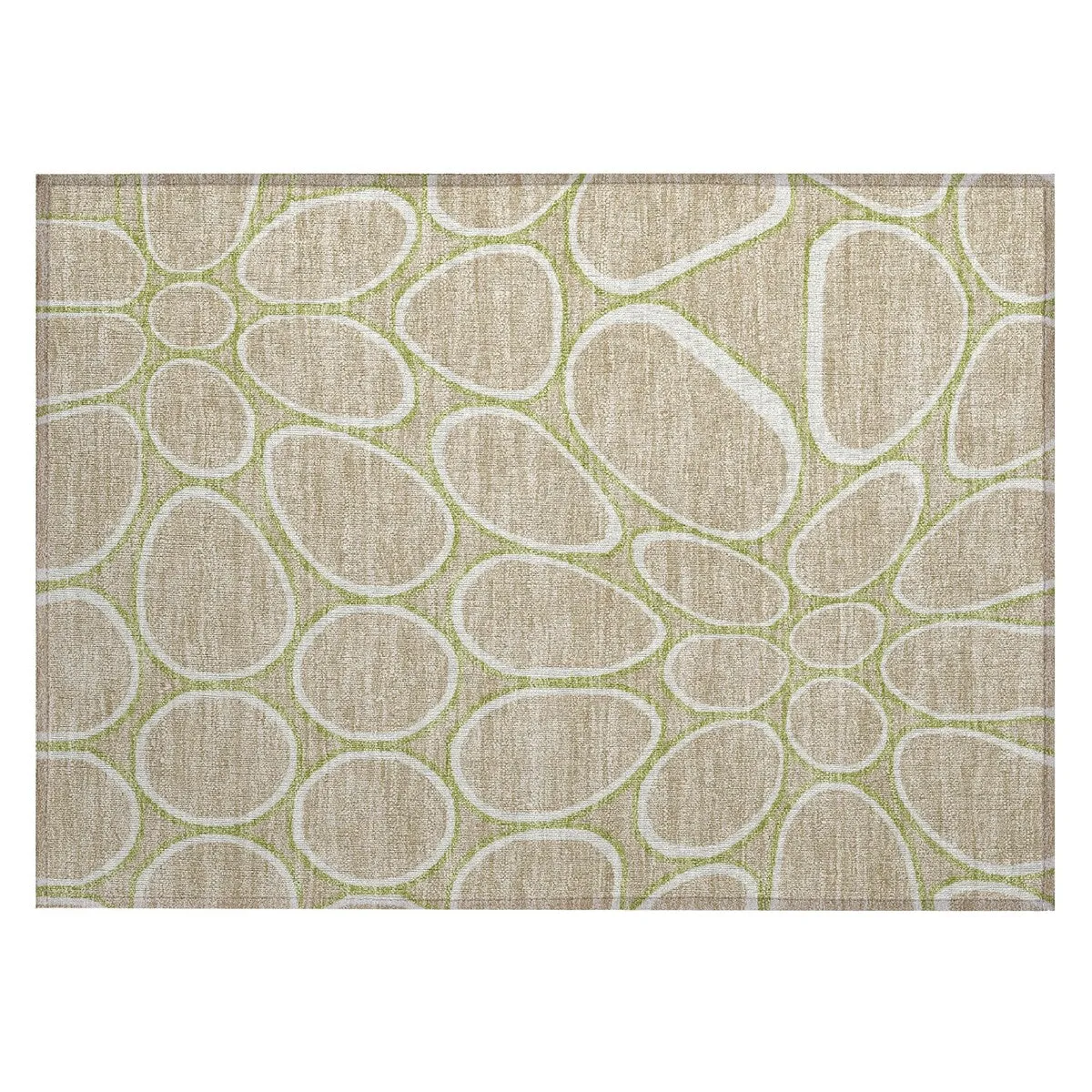 Machine Washable Indoor/ Outdoor Modern Bubbles Chantille Rug