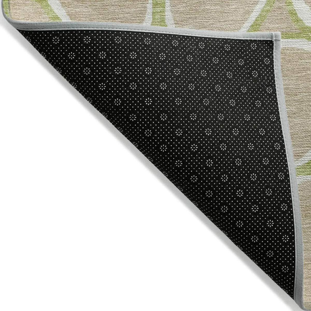 Machine Washable Indoor/ Outdoor Modern Bubbles Chantille Rug