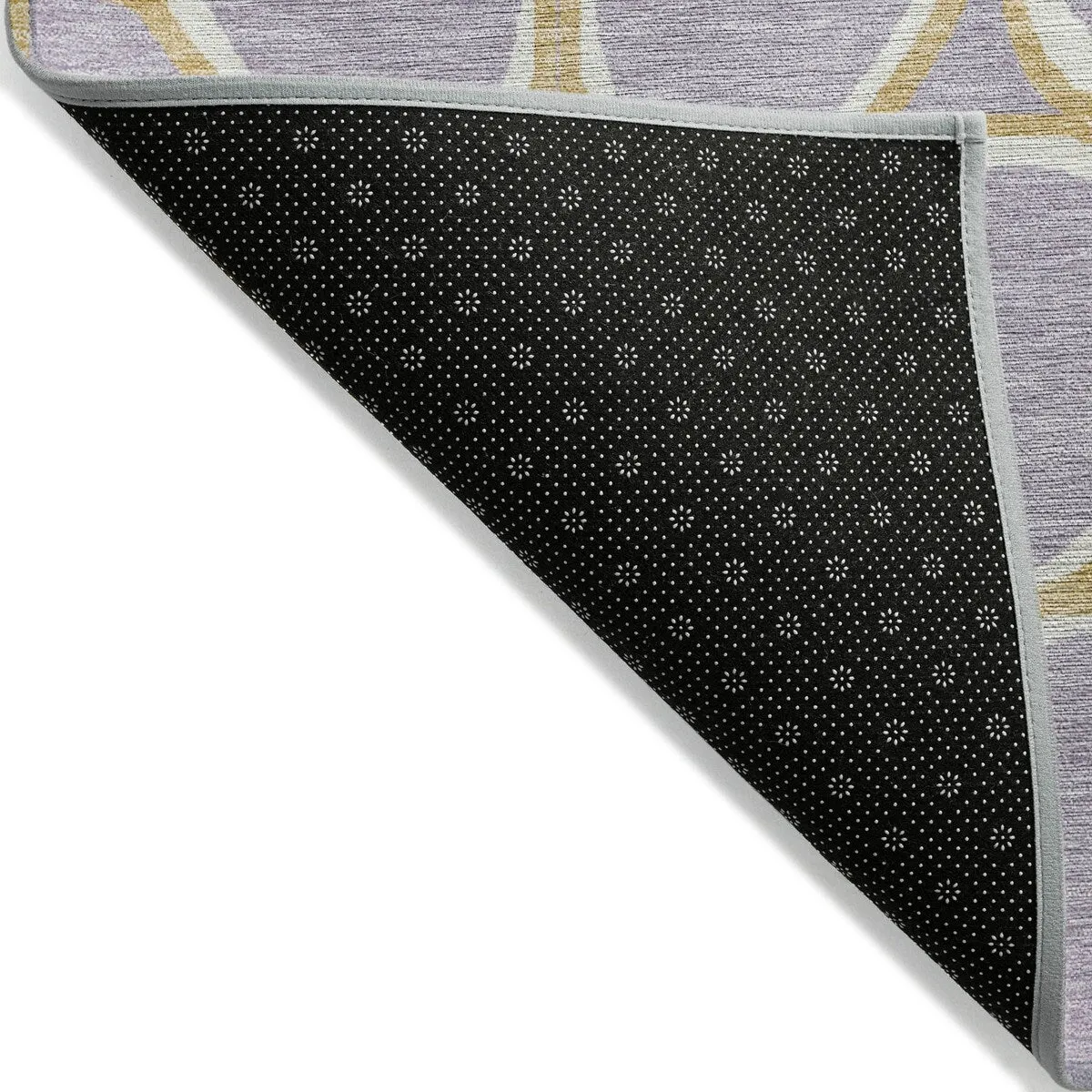 Machine Washable Indoor/ Outdoor Modern Bubbles Chantille Rug