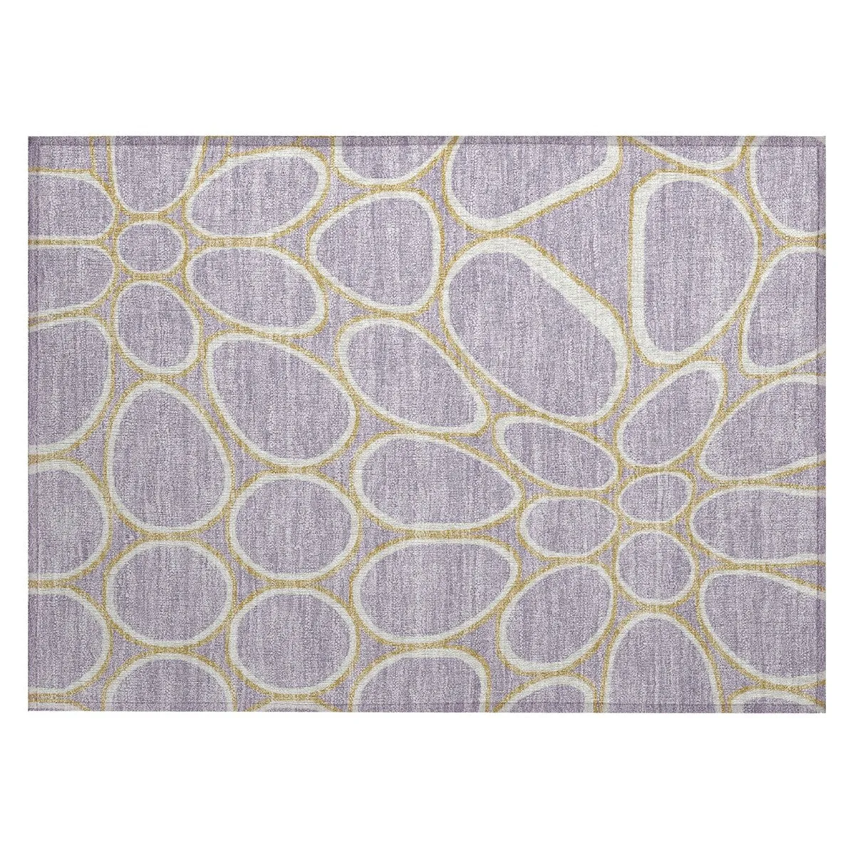 Machine Washable Indoor/ Outdoor Modern Bubbles Chantille Rug