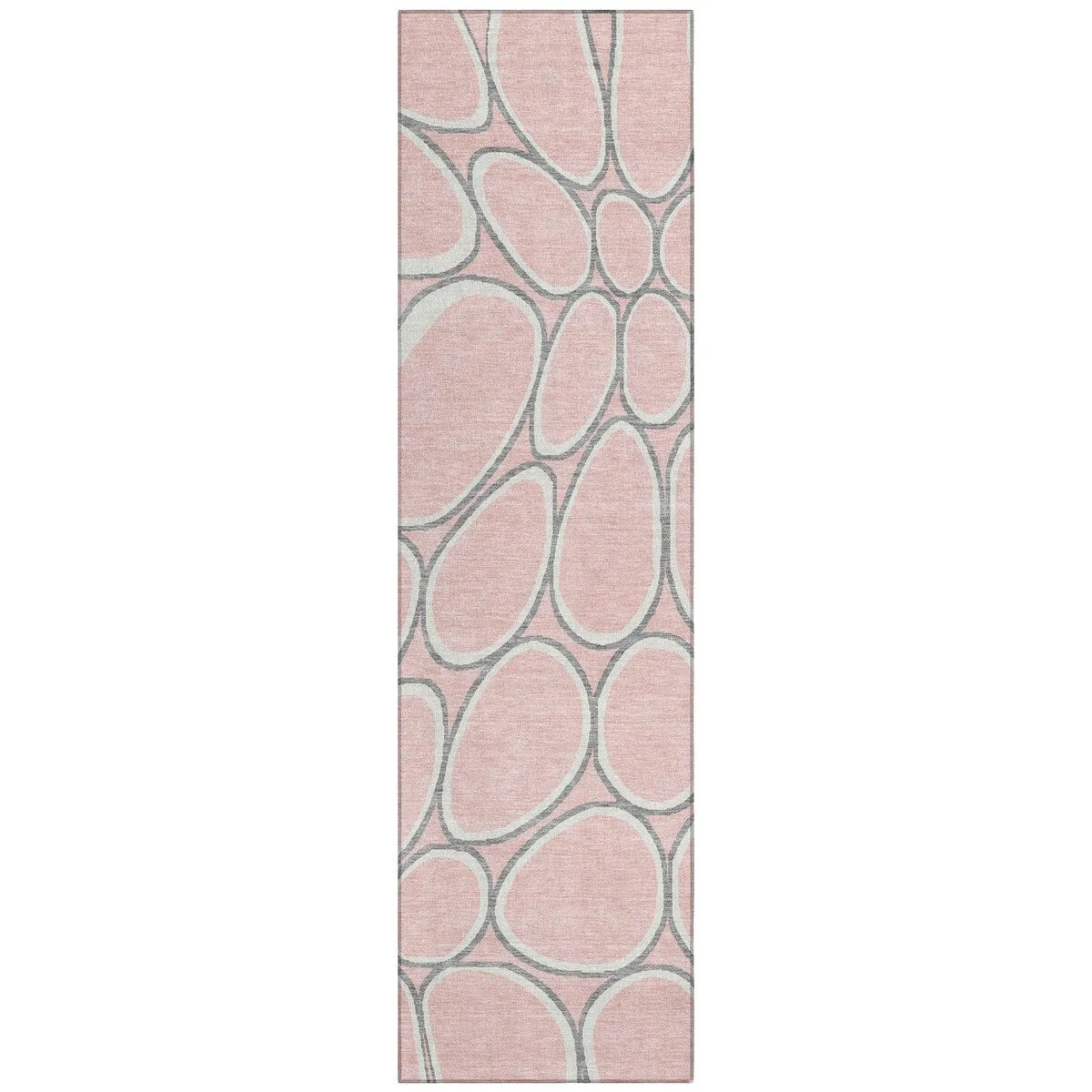 Machine Washable Indoor/ Outdoor Modern Bubbles Chantille Rug