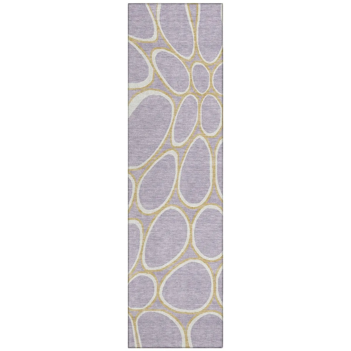 Machine Washable Indoor/ Outdoor Modern Bubbles Chantille Rug