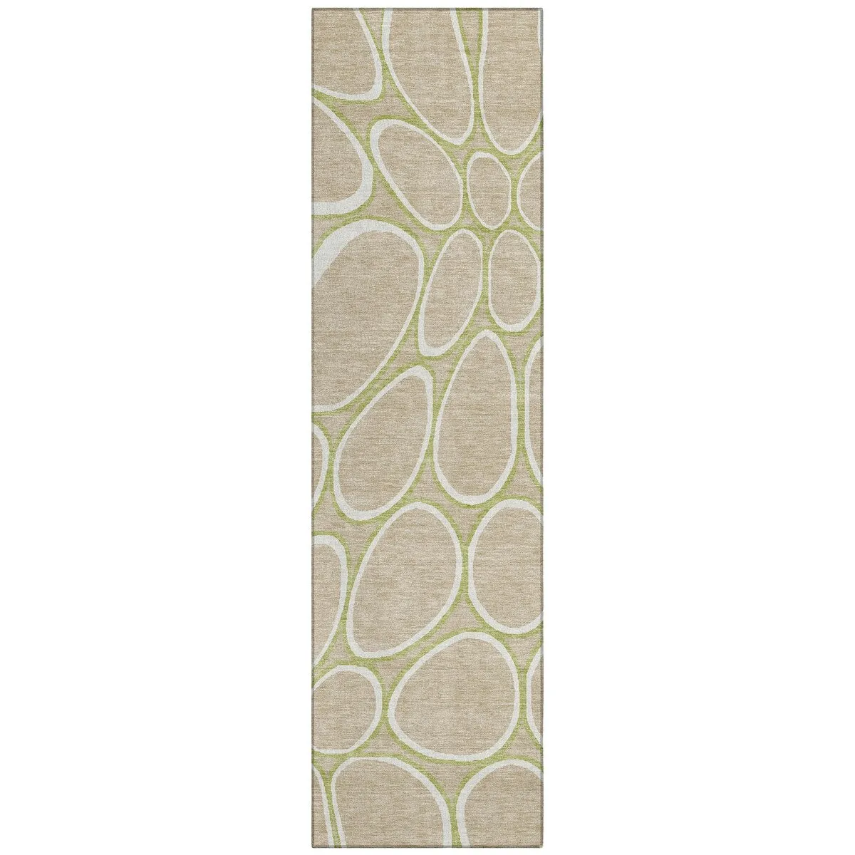 Machine Washable Indoor/ Outdoor Modern Bubbles Chantille Rug