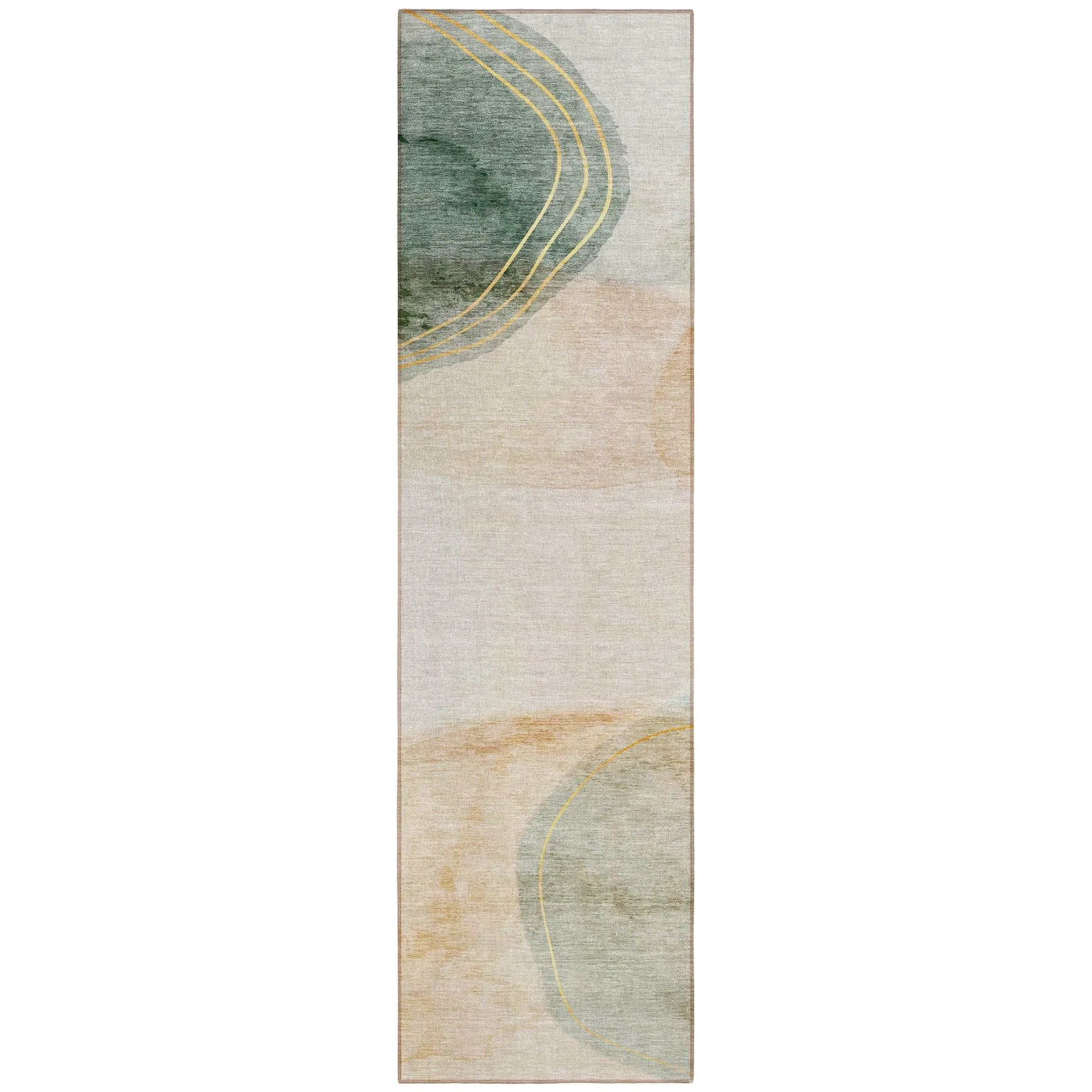 Machine Washable Indoor/ Outdoor Modern Chantille Rug
