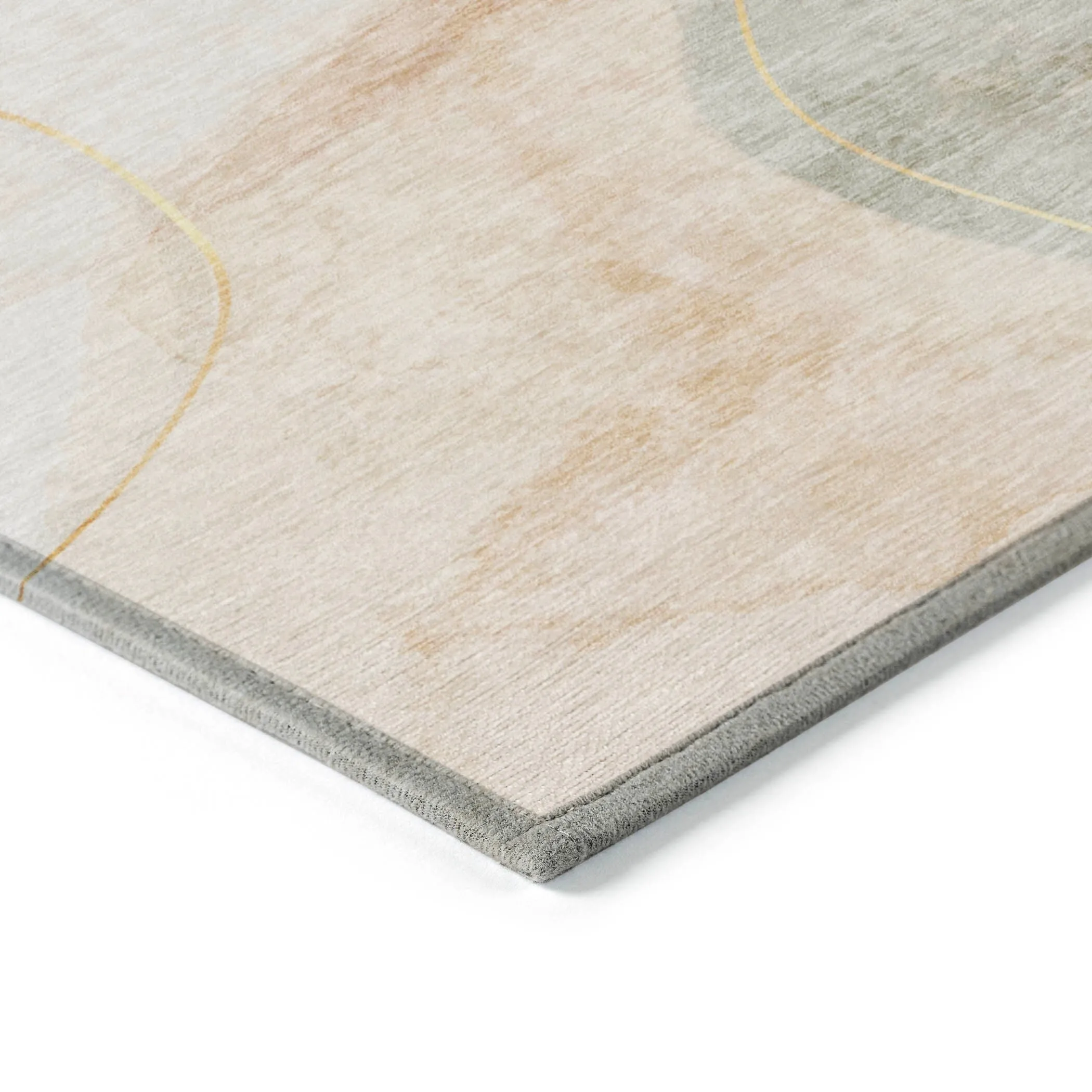 Machine Washable Indoor/ Outdoor Modern Chantille Rug