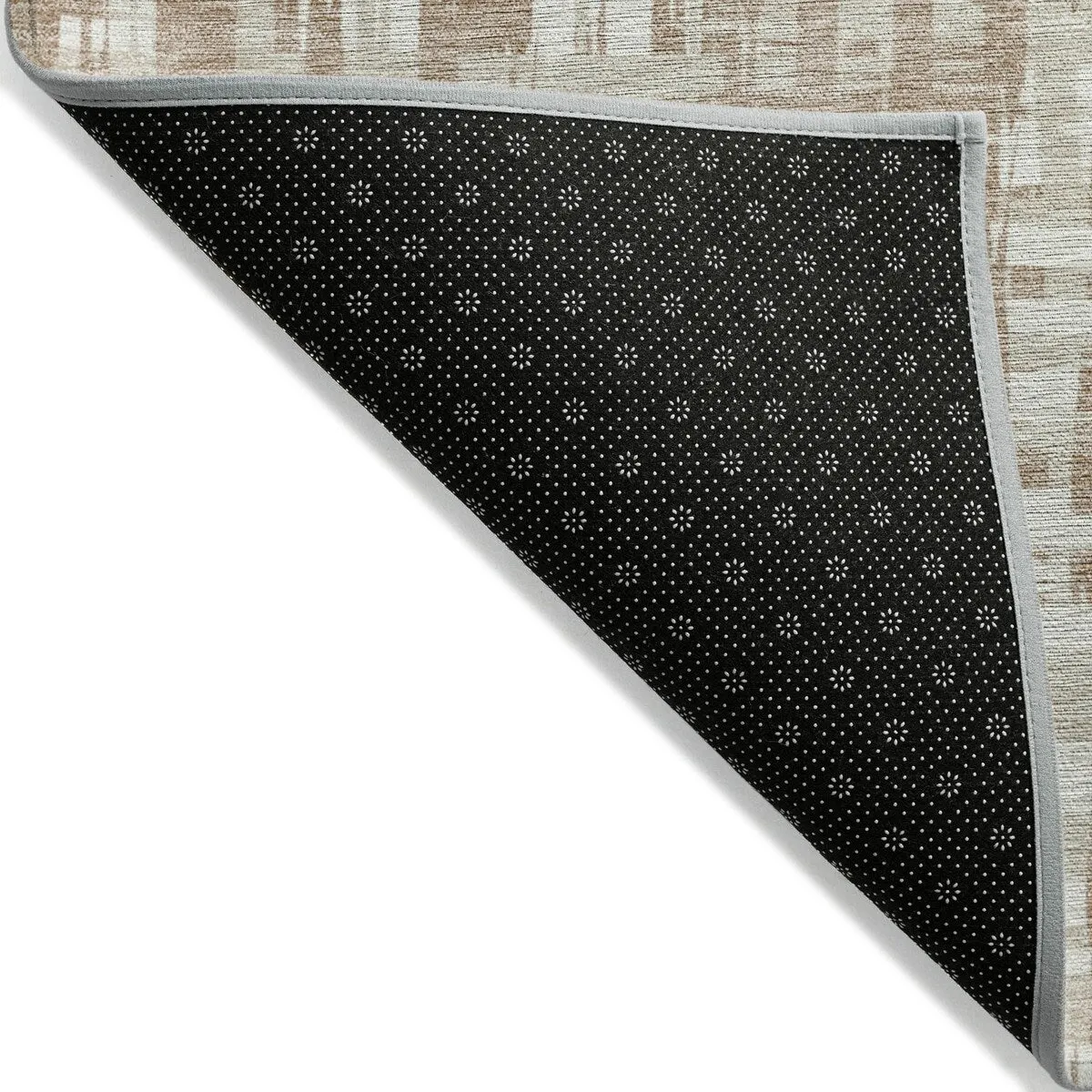 Machine Washable Indoor/ Outdoor Modern Crosshatch Chantille Rug