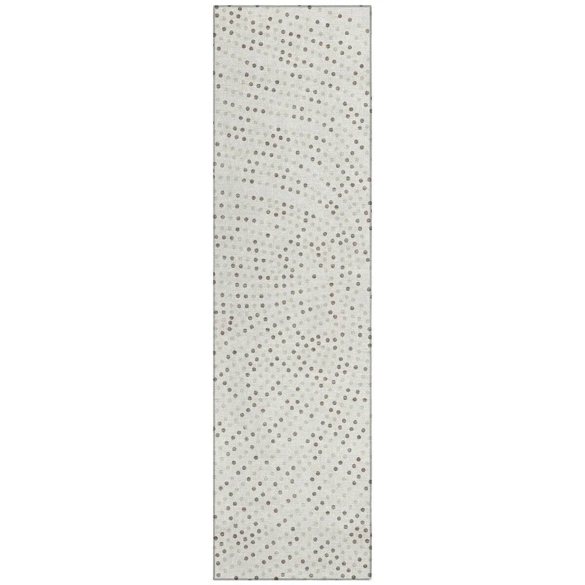 Machine Washable Indoor/ Outdoor Modern Dotty Chantille Rug