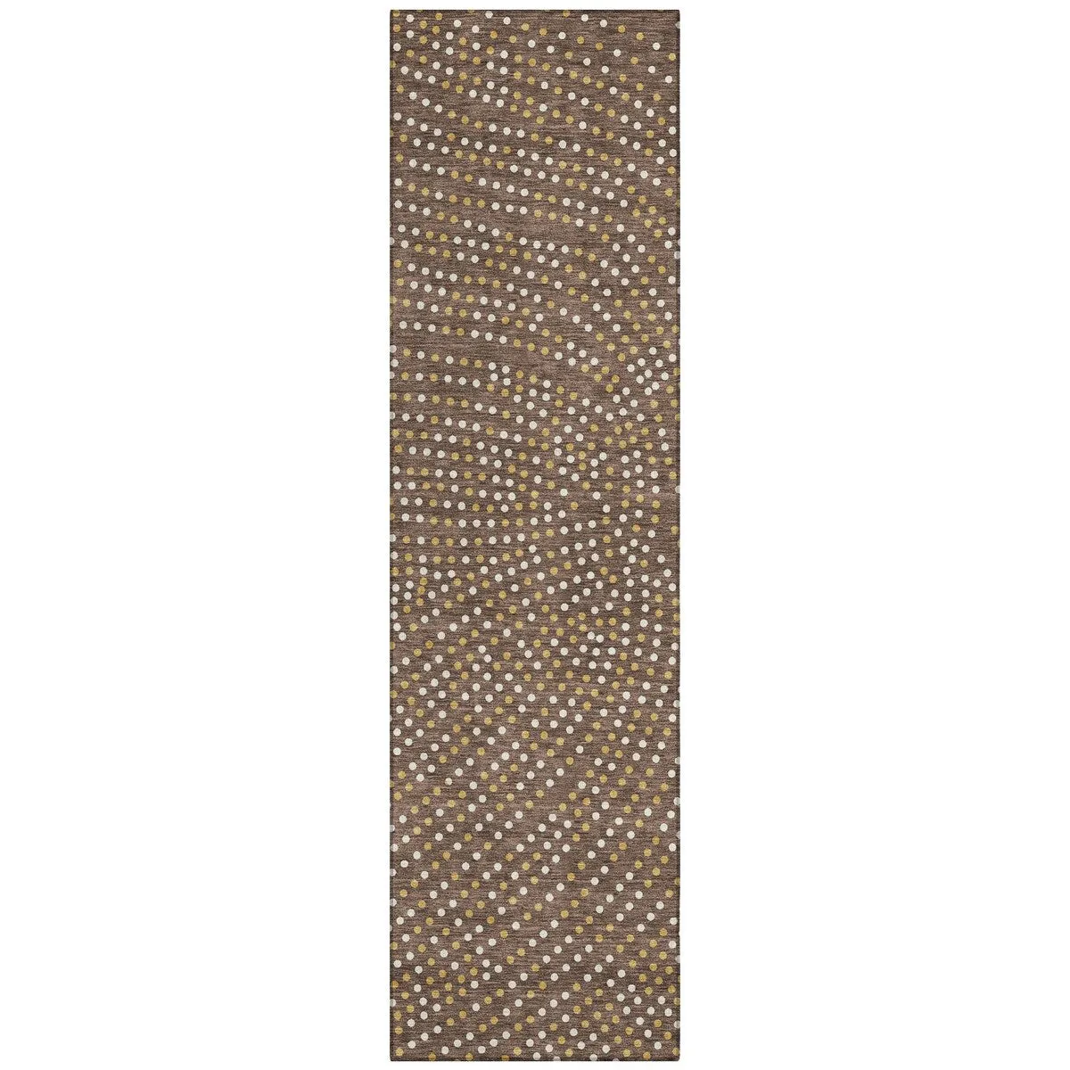Machine Washable Indoor/ Outdoor Modern Dotty Chantille Rug