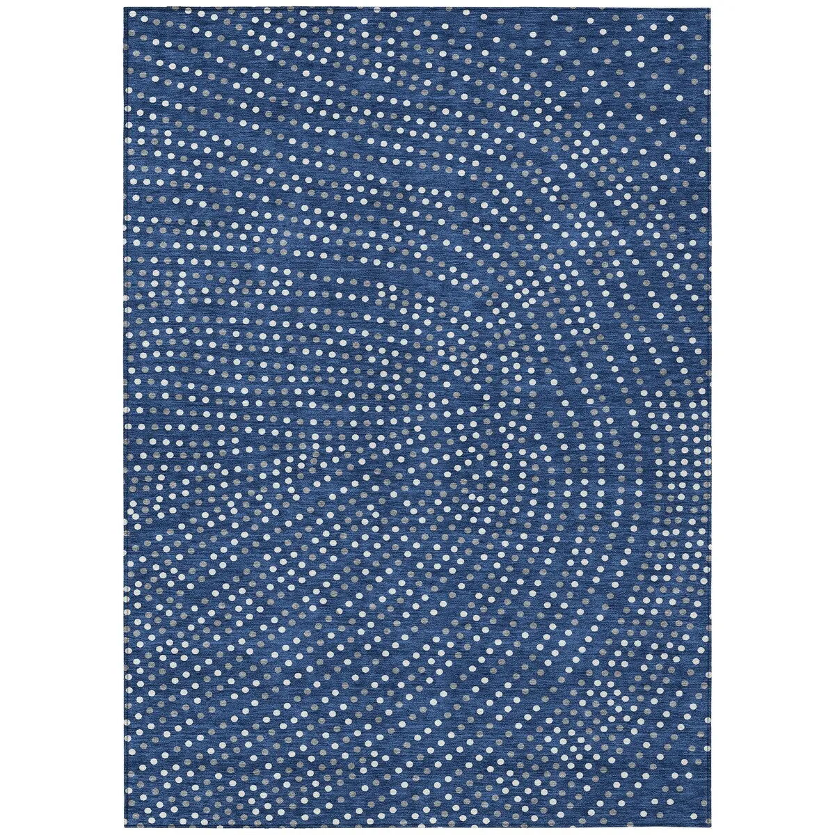 Machine Washable Indoor/ Outdoor Modern Dotty Chantille Rug