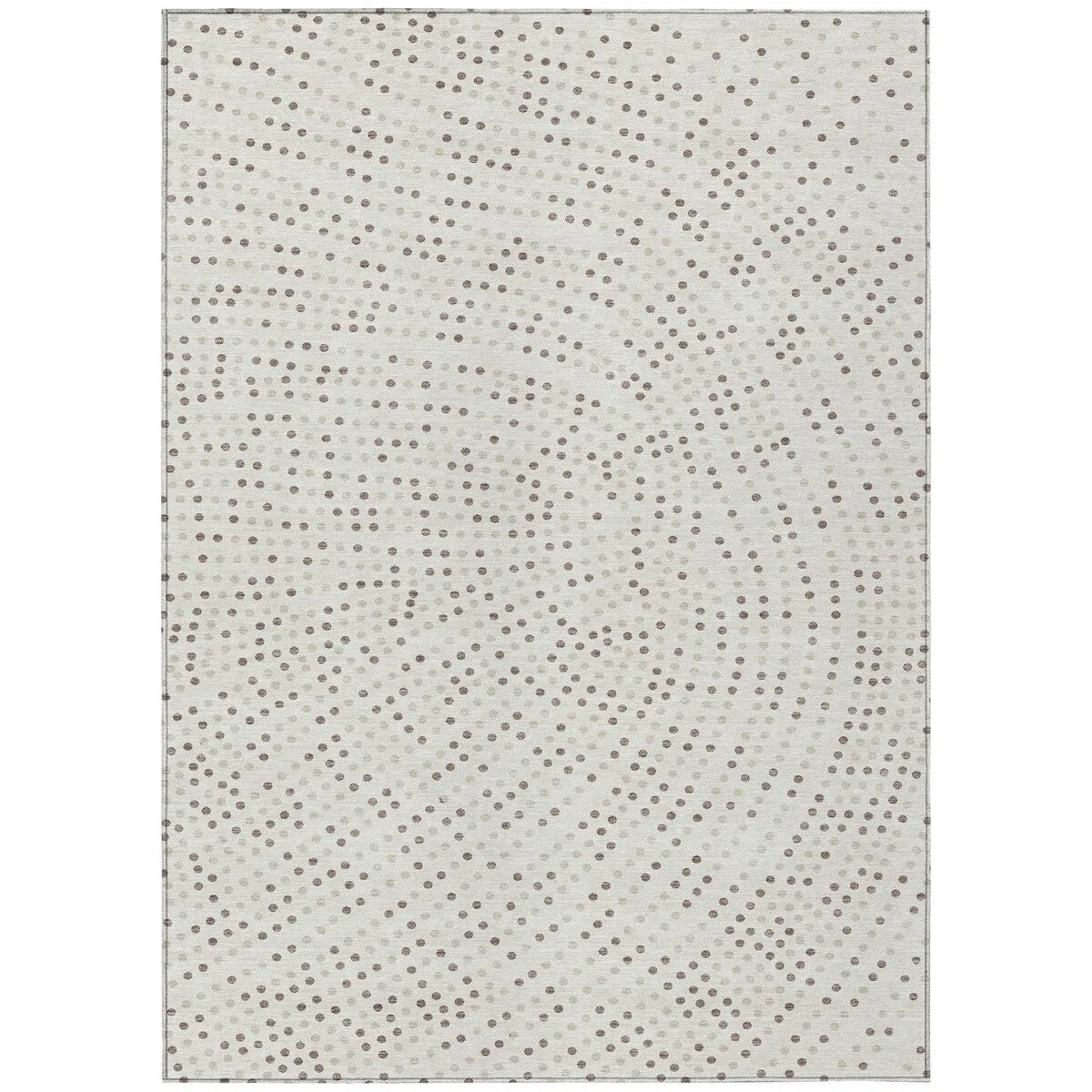 Machine Washable Indoor/ Outdoor Modern Dotty Chantille Rug