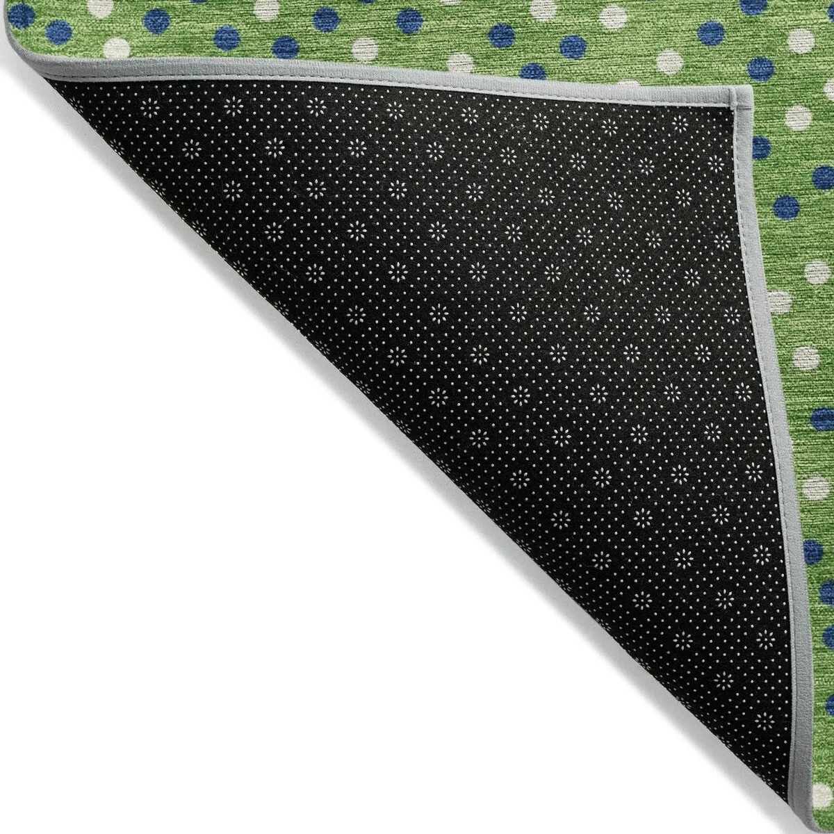 Machine Washable Indoor/ Outdoor Modern Dotty Chantille Rug