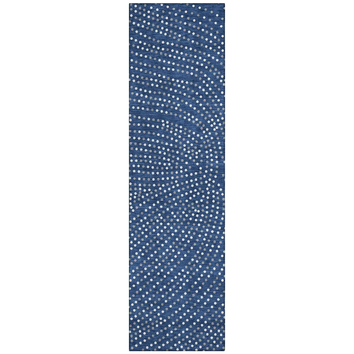 Machine Washable Indoor/ Outdoor Modern Dotty Chantille Rug