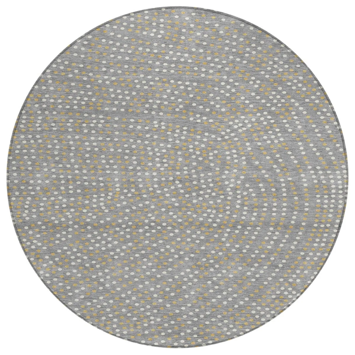 Machine Washable Indoor/ Outdoor Modern Dotty Chantille Rug