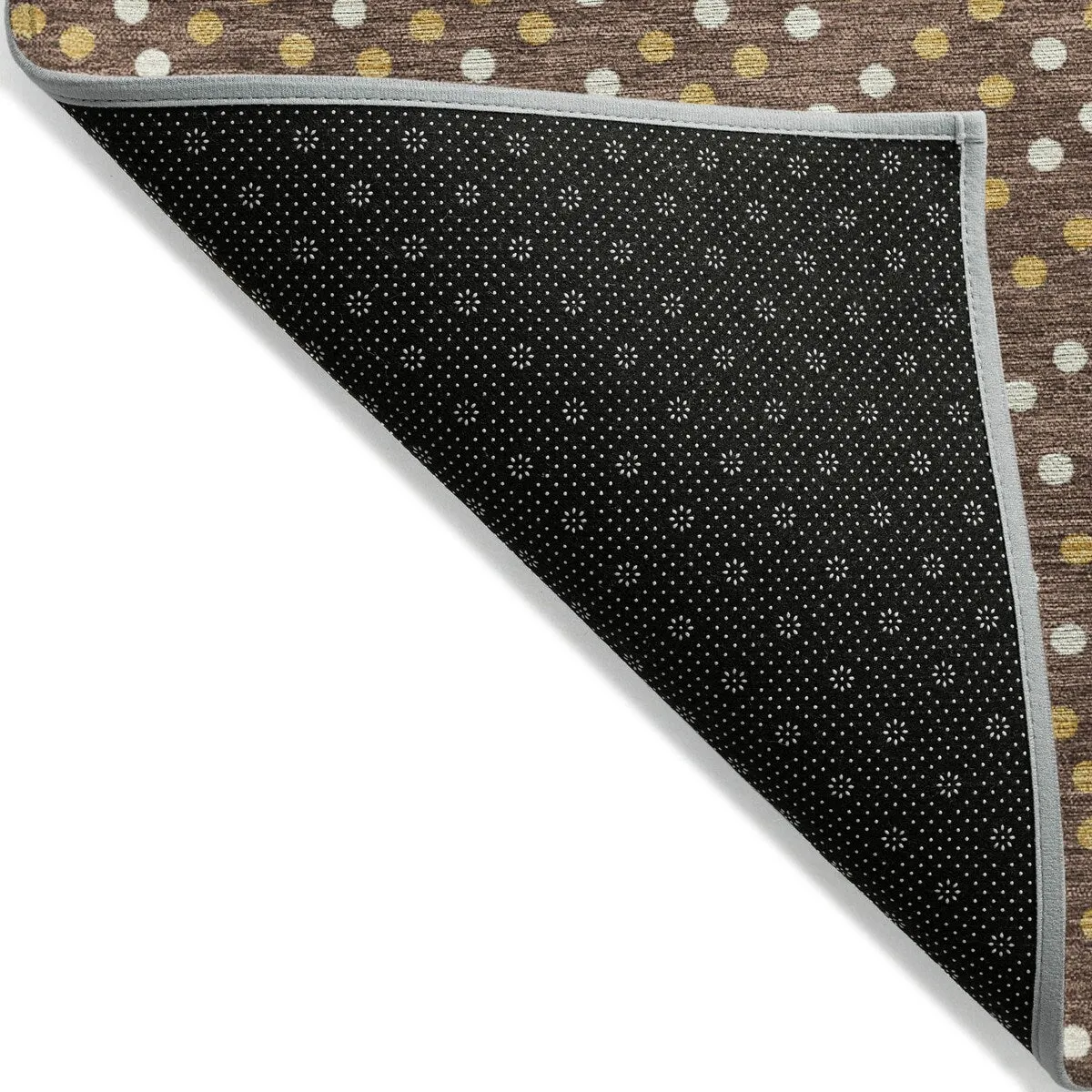 Machine Washable Indoor/ Outdoor Modern Dotty Chantille Rug