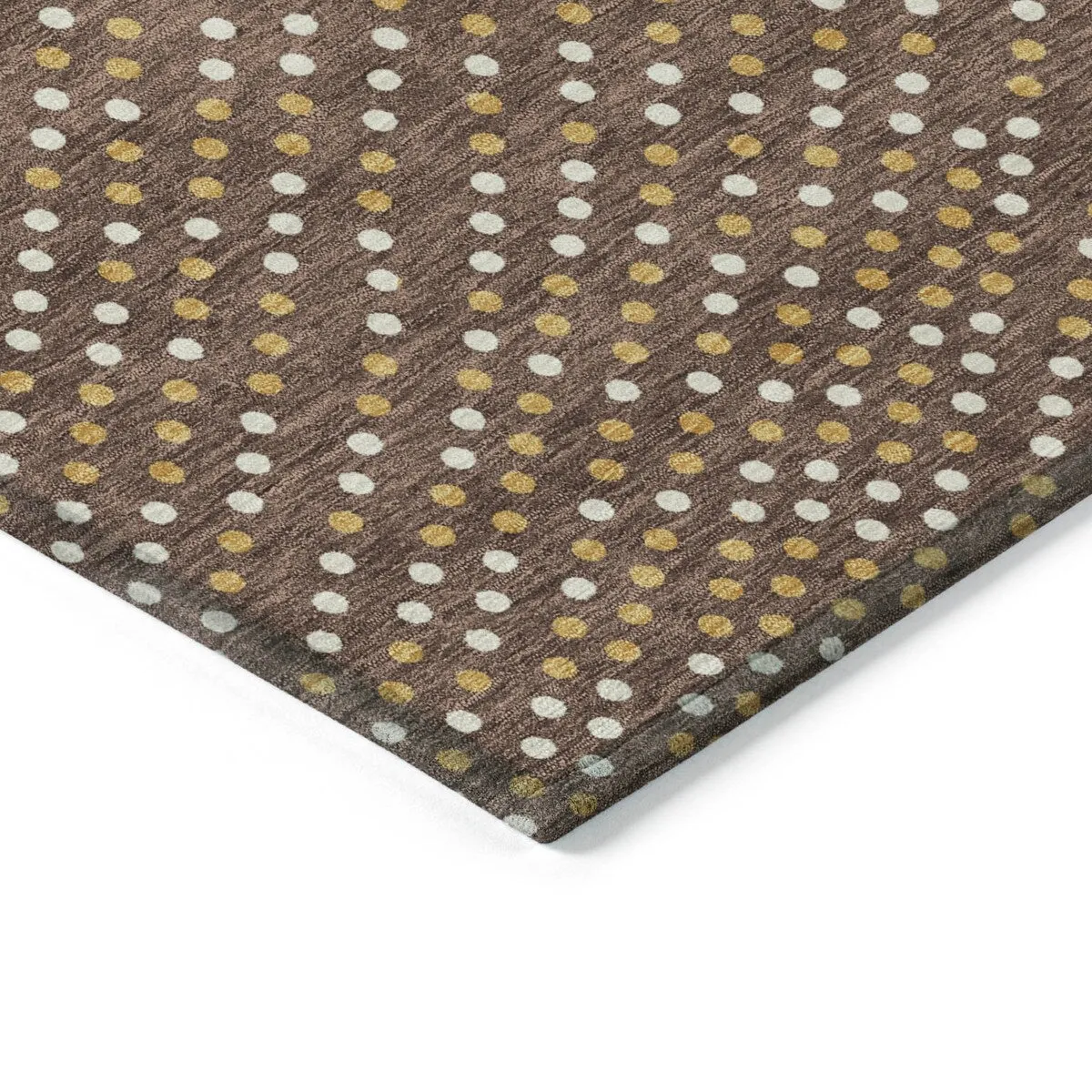 Machine Washable Indoor/ Outdoor Modern Dotty Chantille Rug