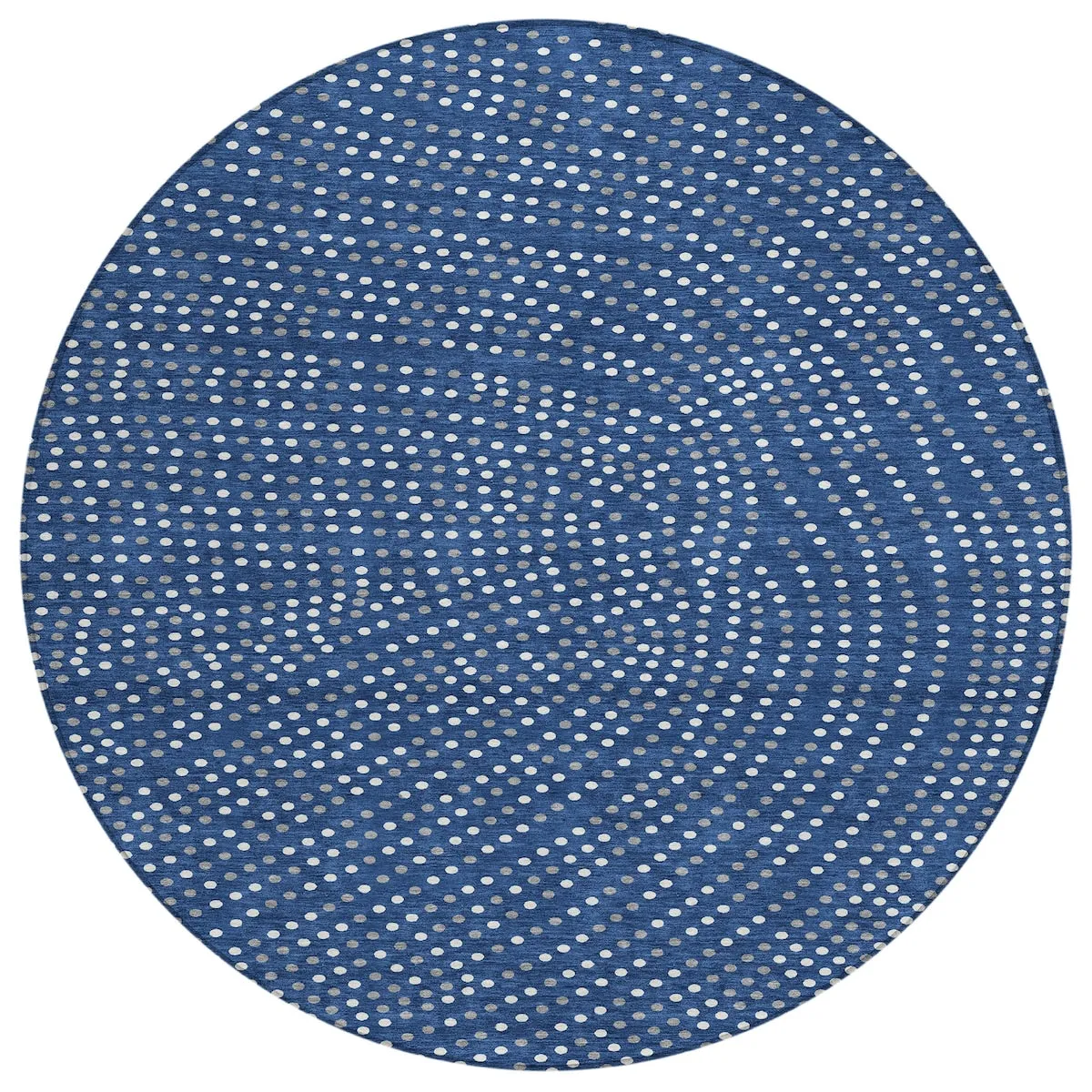 Machine Washable Indoor/ Outdoor Modern Dotty Chantille Rug