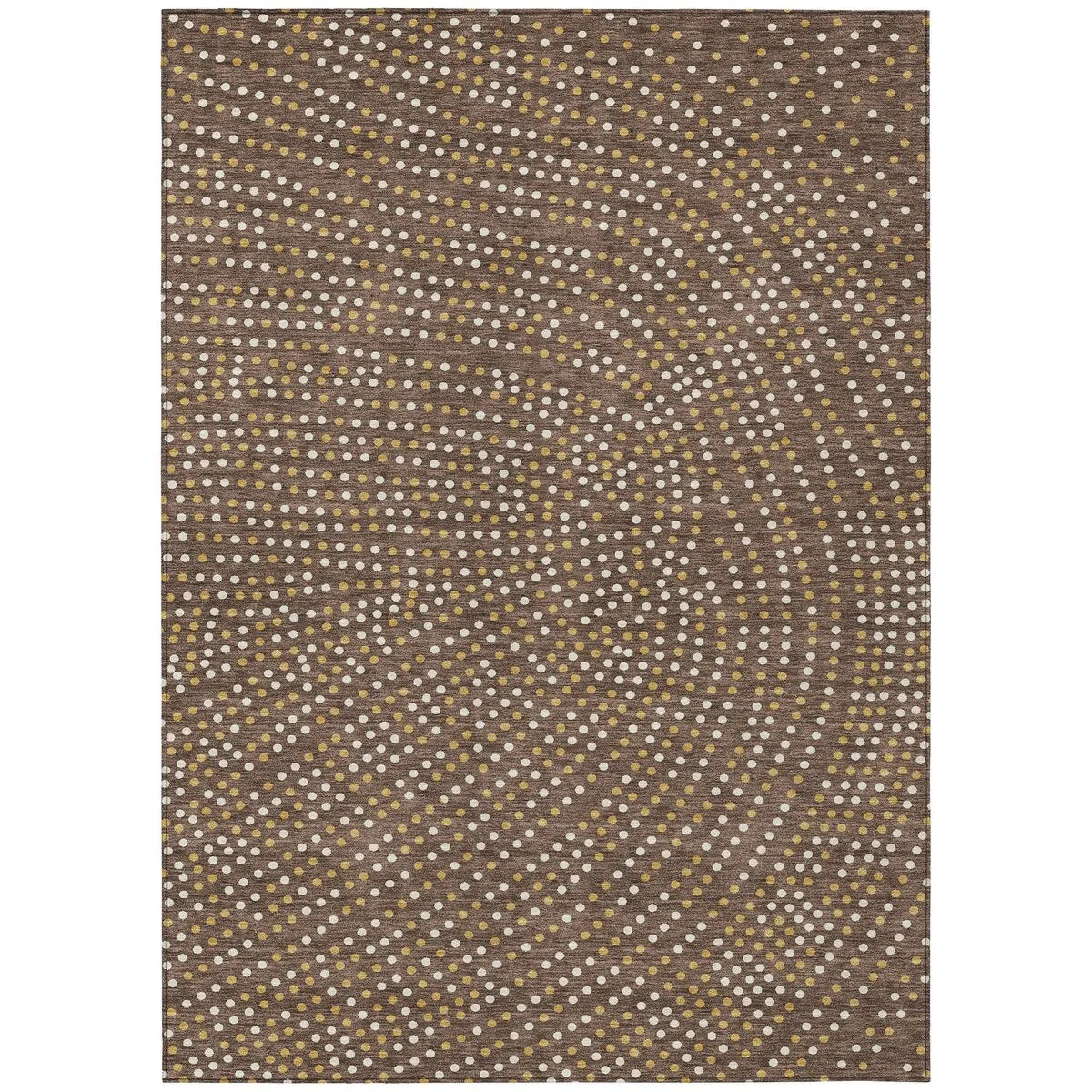 Machine Washable Indoor/ Outdoor Modern Dotty Chantille Rug