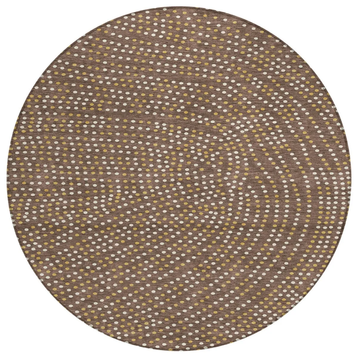 Machine Washable Indoor/ Outdoor Modern Dotty Chantille Rug
