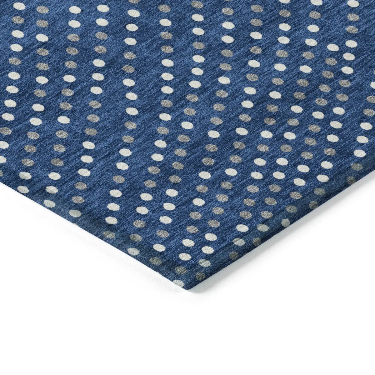 Machine Washable Indoor/ Outdoor Modern Dotty Chantille Rug