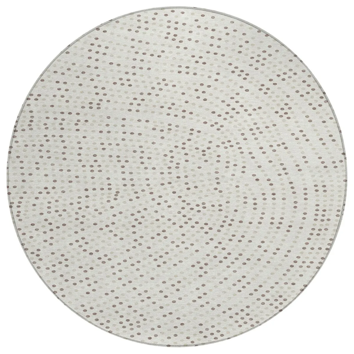 Machine Washable Indoor/ Outdoor Modern Dotty Chantille Rug